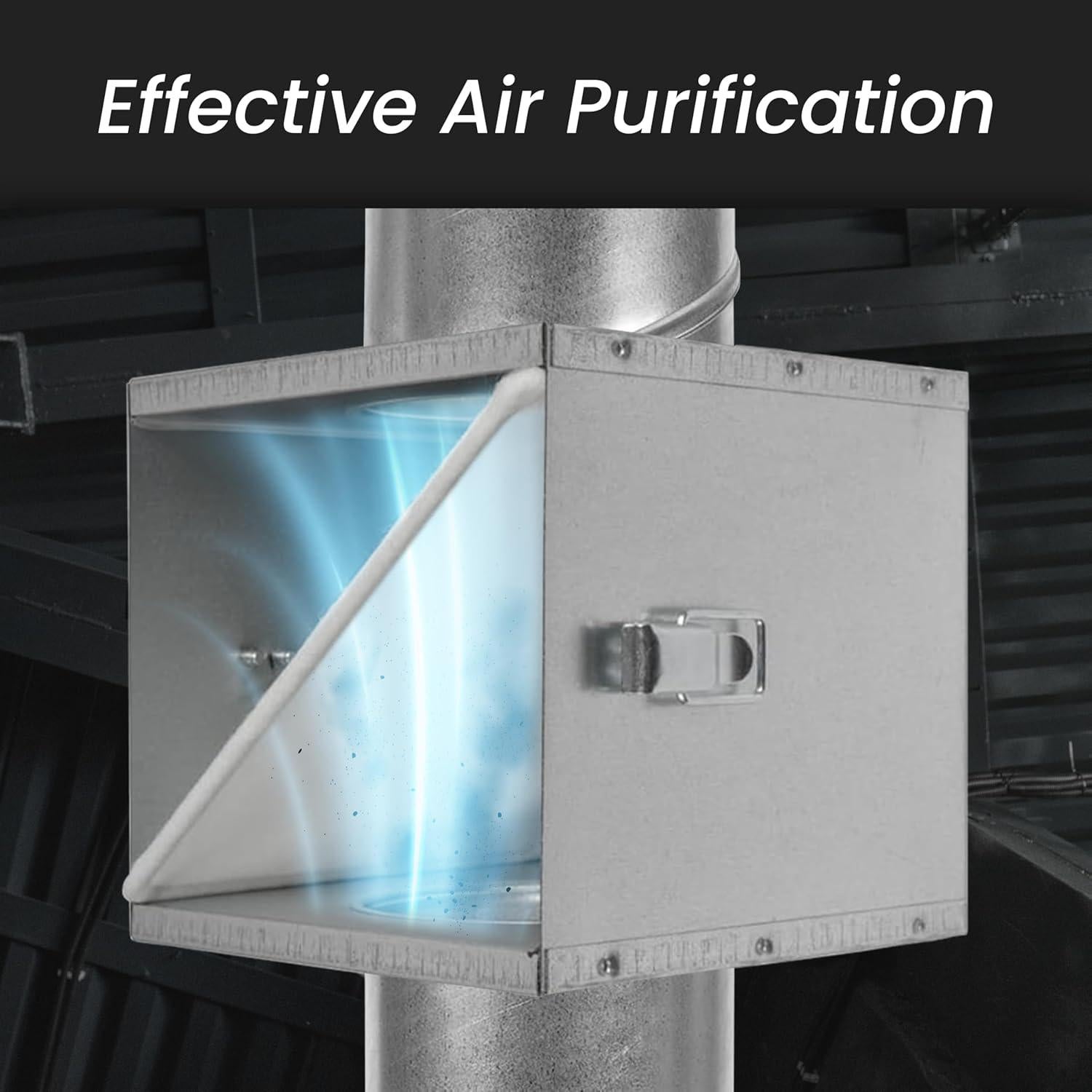 Repa Market 4" Duct Air Filter Box – Galvanized Steel Inline Dryer Filter Housing for Round Duct - EPDM Rubber Gaskets – Easily Serviceable Lint Trap – Intake Ventilation, Home Improvement