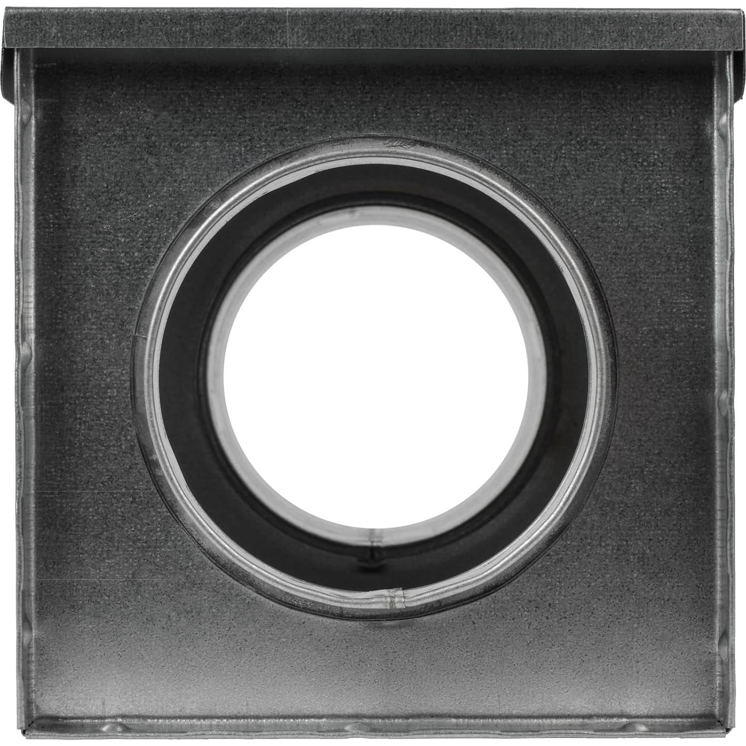 Repa Market 4" Duct Air Filter Box – Galvanized Steel Inline Dryer Filter Housing for Round Duct - EPDM Rubber Gaskets – Easily Serviceable Lint Trap – Intake Ventilation, Home Improvement