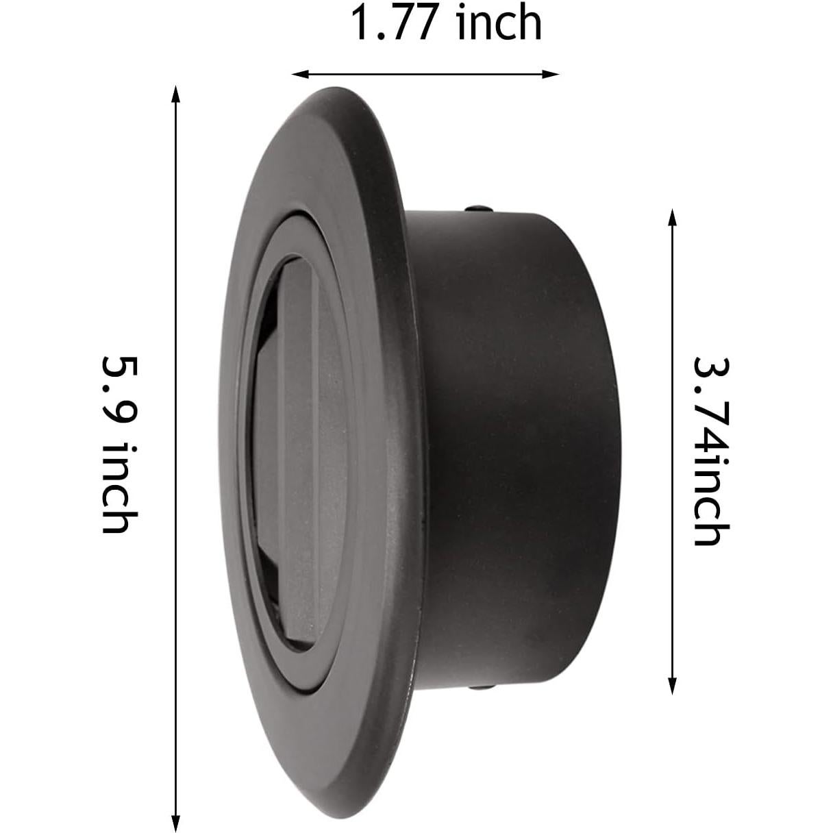 Rejilla de Ventilación de Aluminio Hon&Guan 100mm Negra