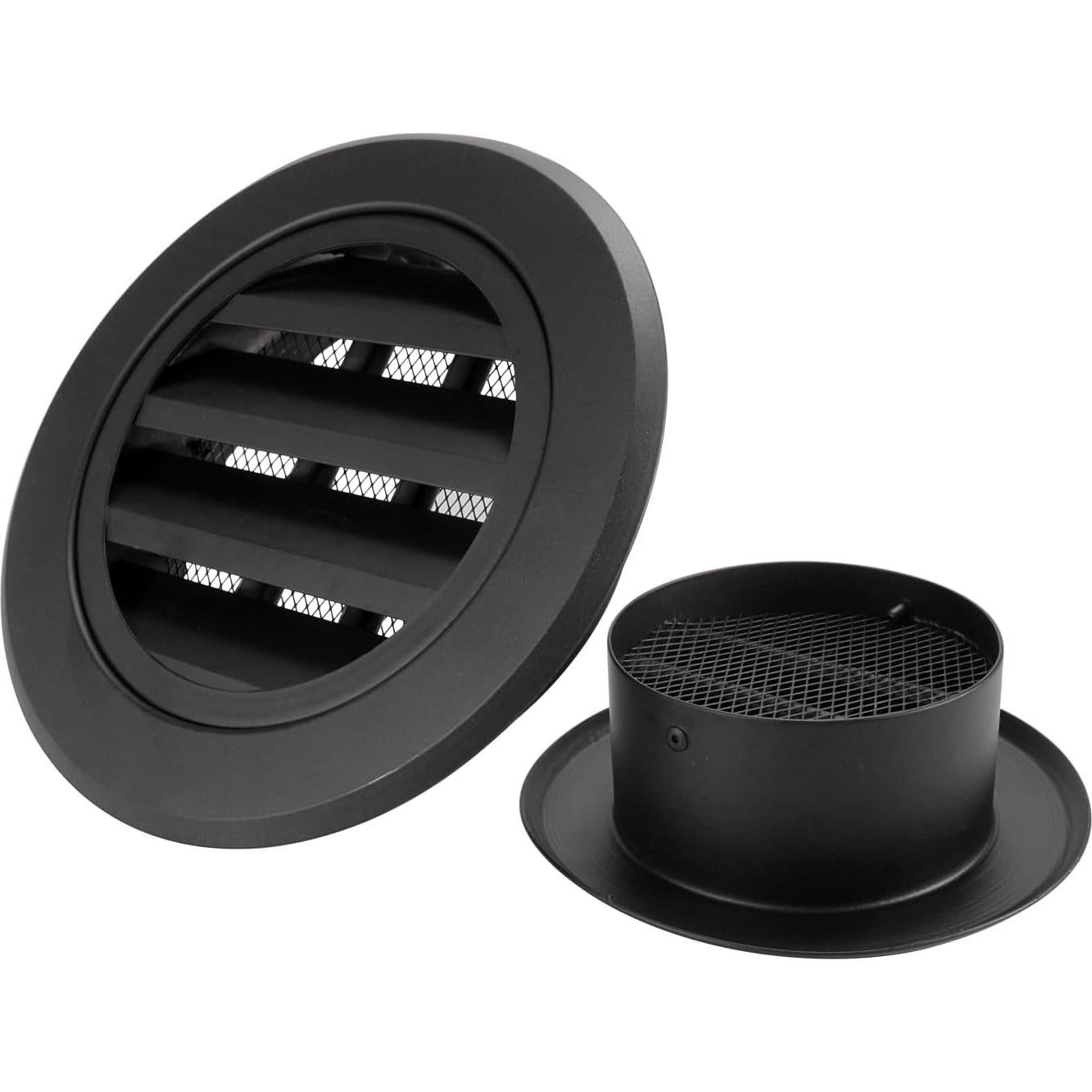 Rejilla de Ventilación de Aluminio Hon&Guan 100mm Negra