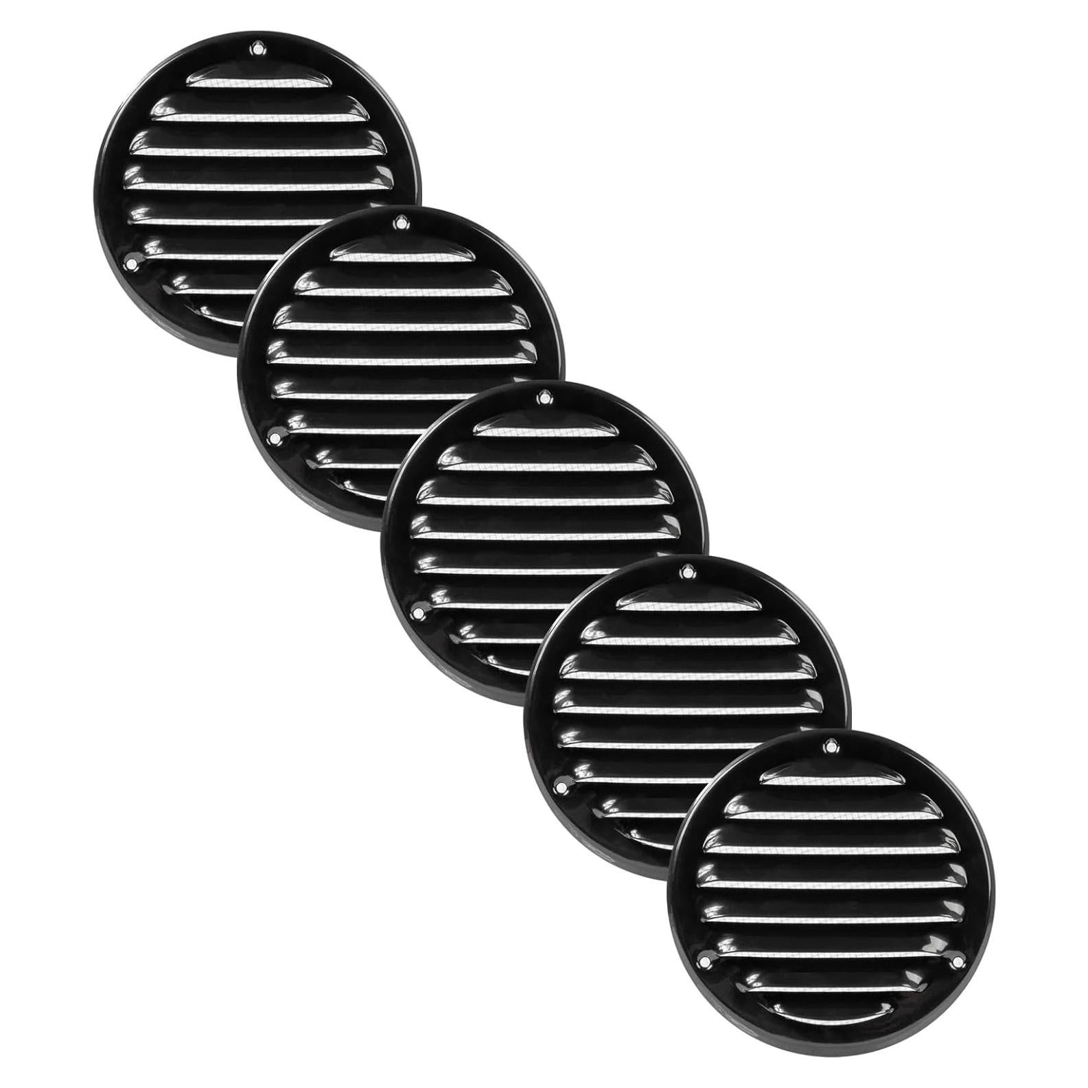 Cubierta de Ventilación Soffit Negra 10.16 cm - Paquete de 5