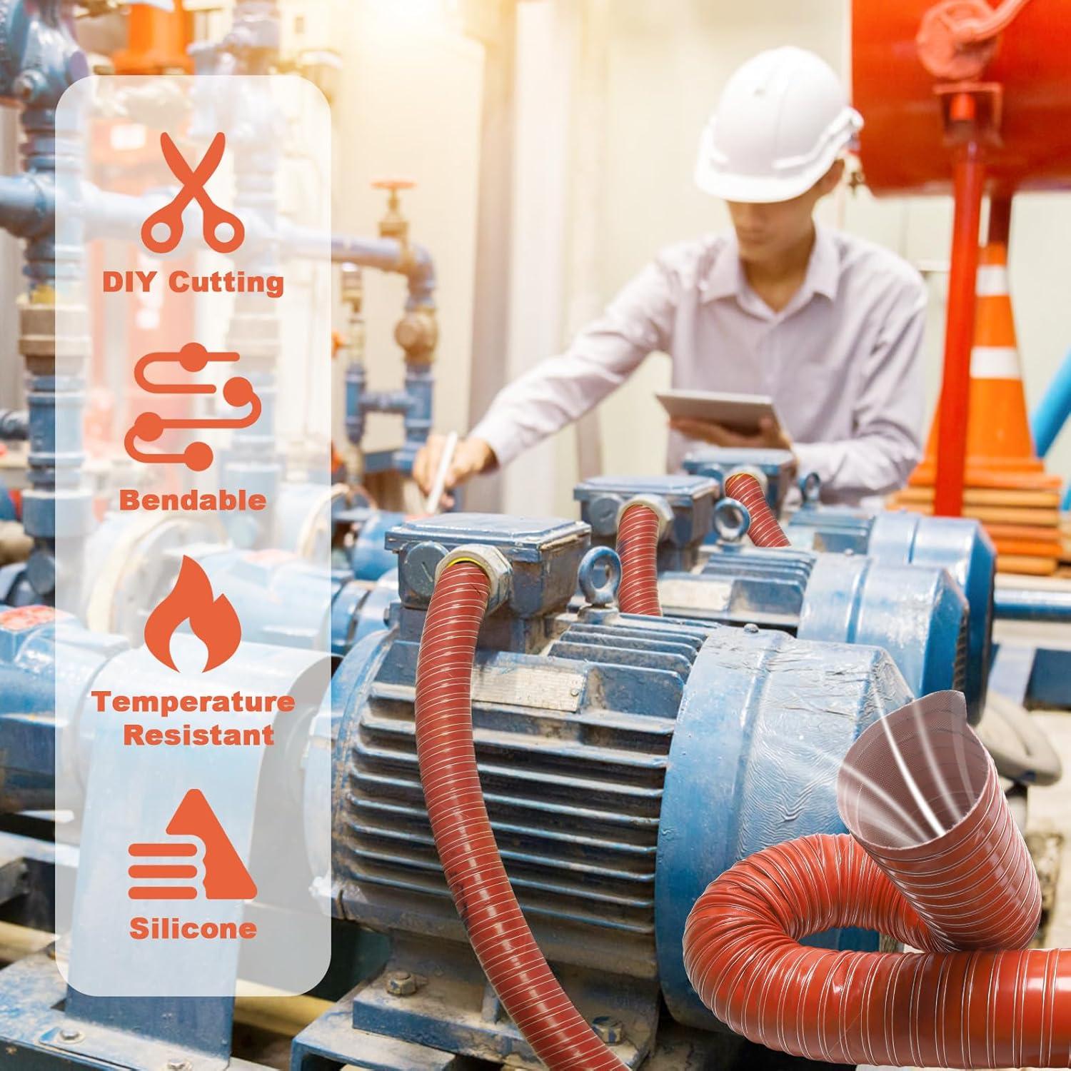 Manguera de Aire Automotriz NOWBALL 3.5" x 1m Silicona