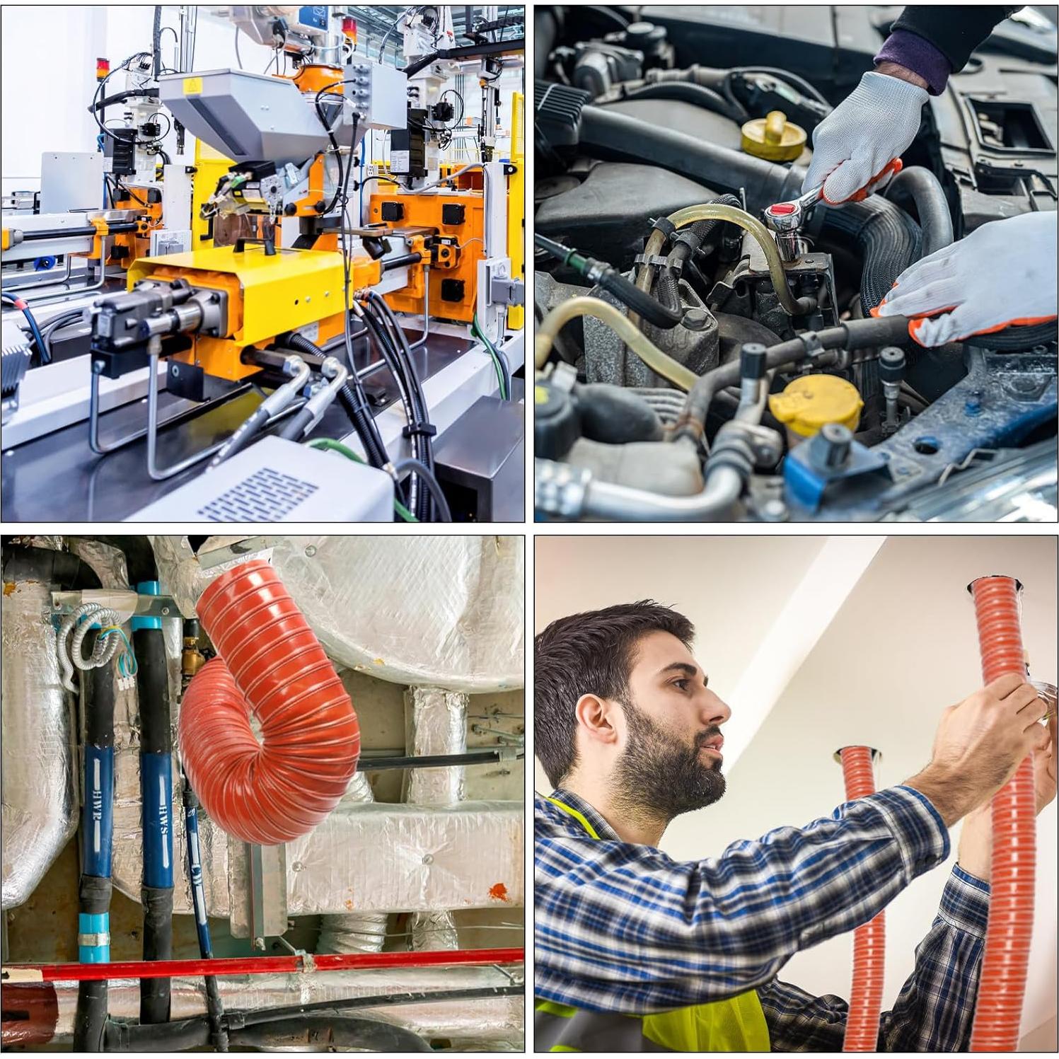 Manguera de Aire Automotriz NOWBALL 3.5" x 1m Silicona