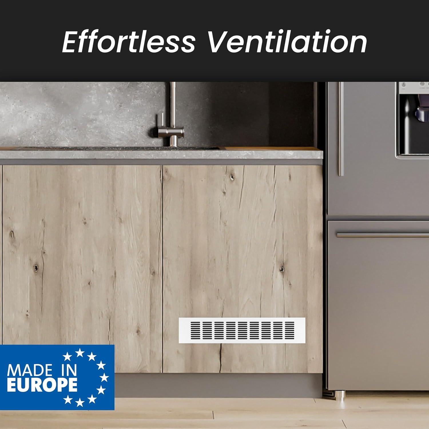 Rejilla de Ventilación Blanca Repa Market 40 x 6 cm Aluminio