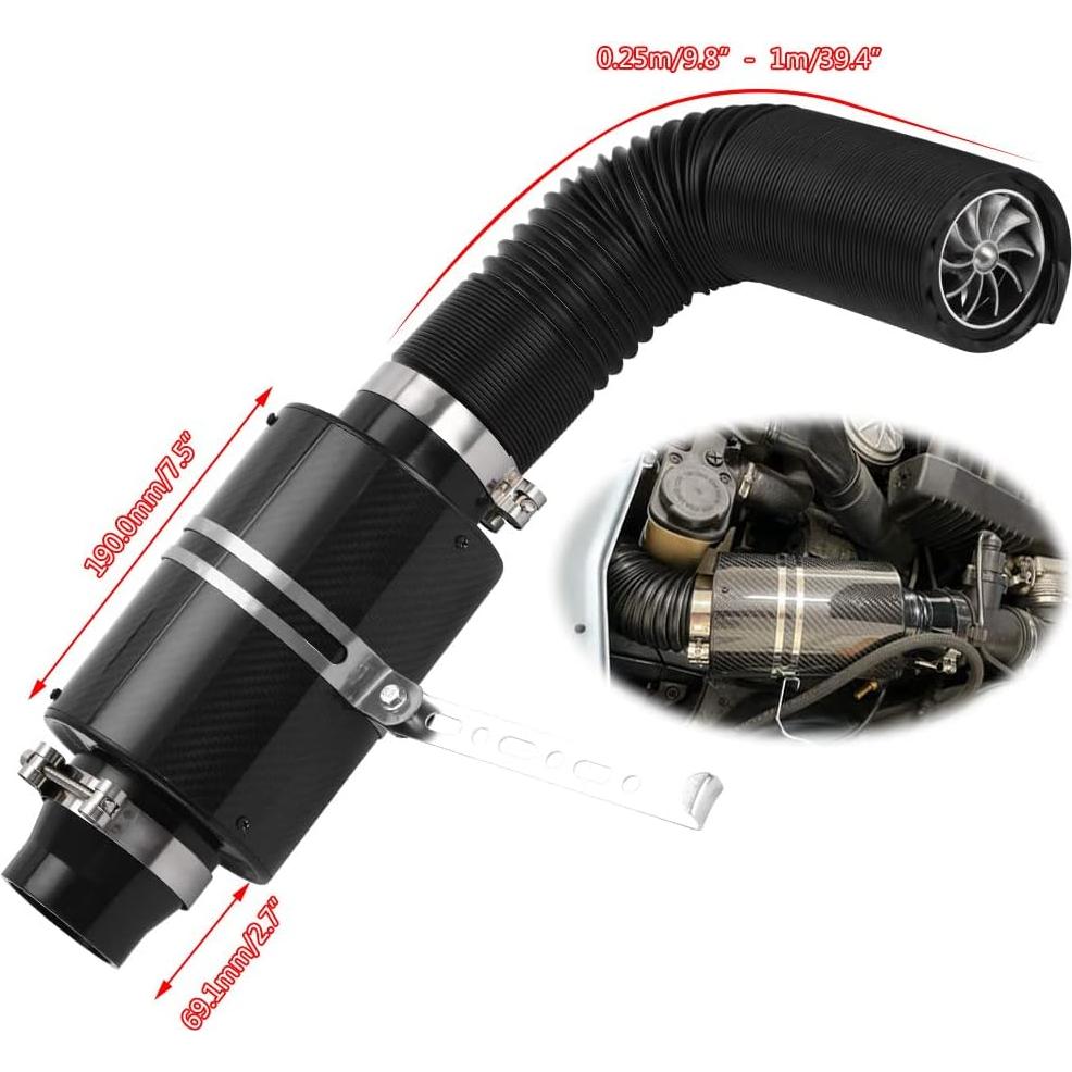 Kit de Admisión de Aire Frío PTNHZ Universal con Ventilador