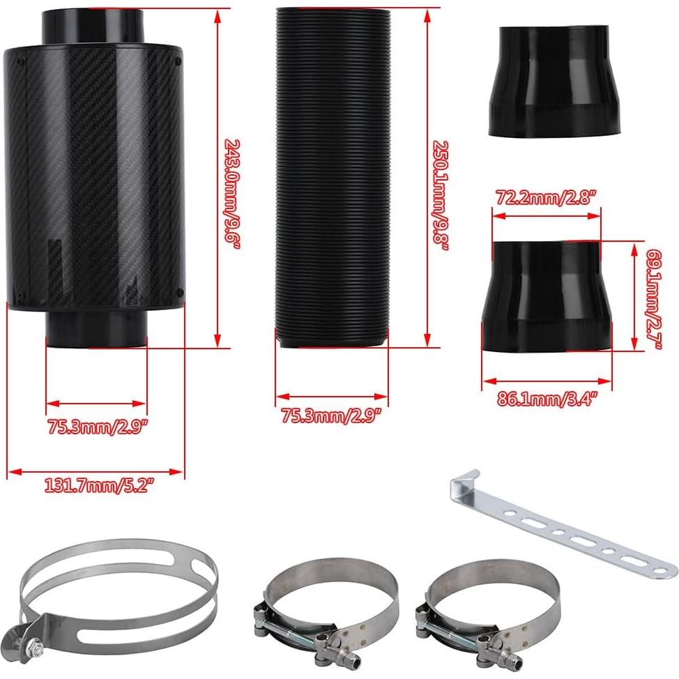 Kit de Admisión de Aire Frío PTNHZ Universal con Ventilador