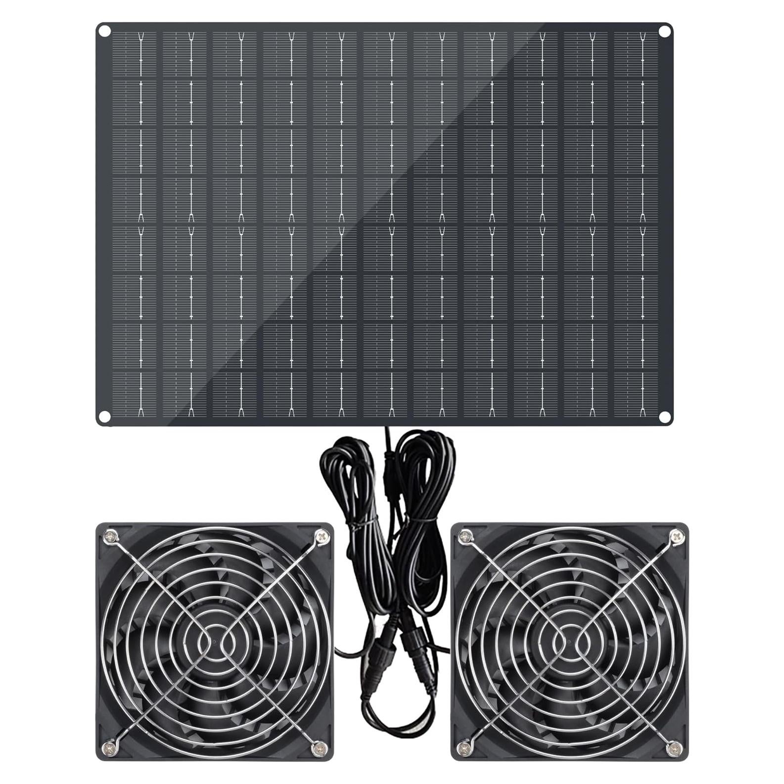 Ventilador Solar DFTIM 15W Monocristalino Impermeable 23.8x17.2cm