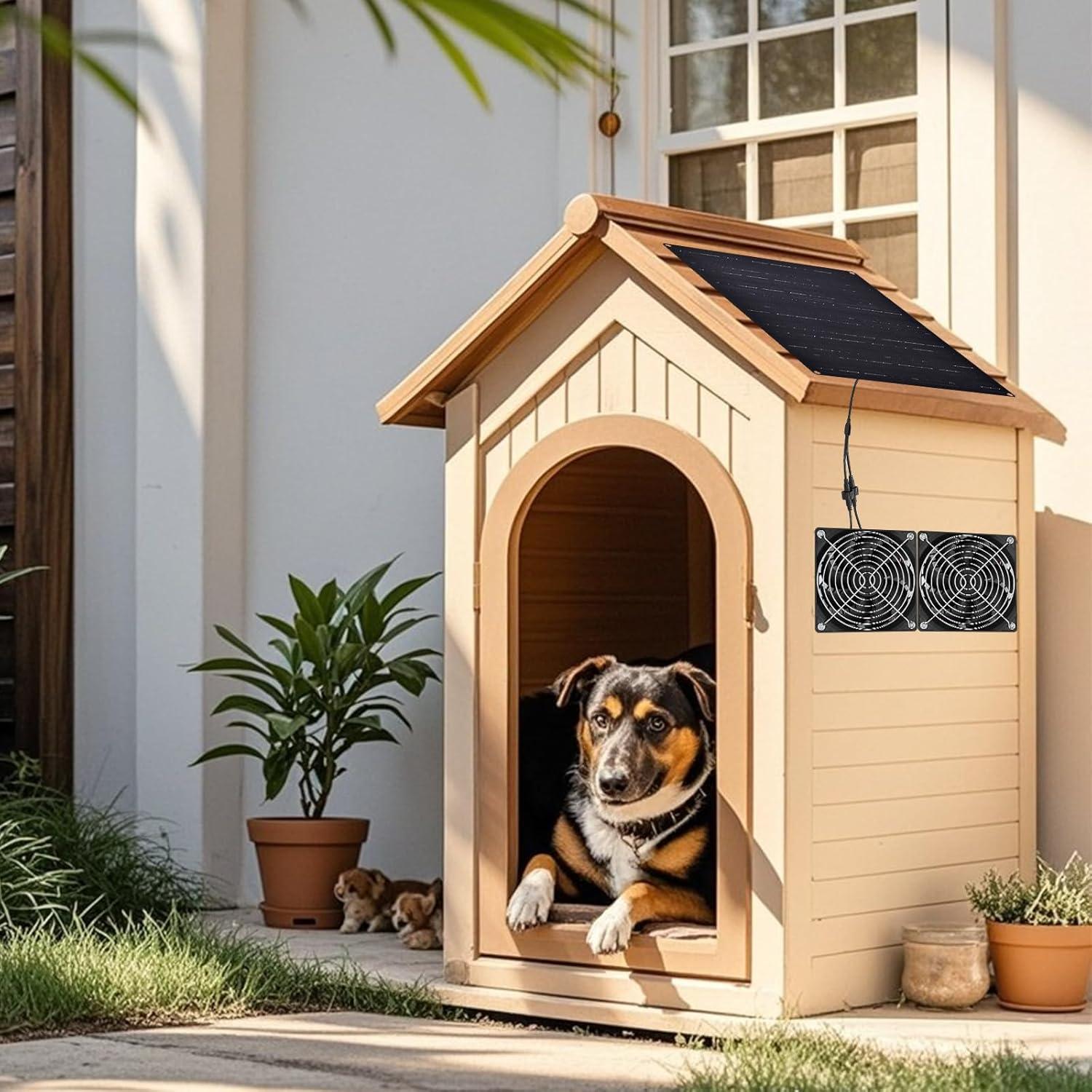 Ventilador Solar HASDSAGY 15W para Invernaderos y Exteriores