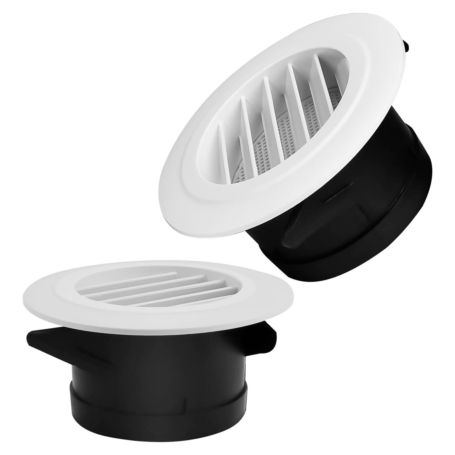 Rejillas de Soffit Negras 4 Pulgadas - 2 Pcs Ventilación ABS