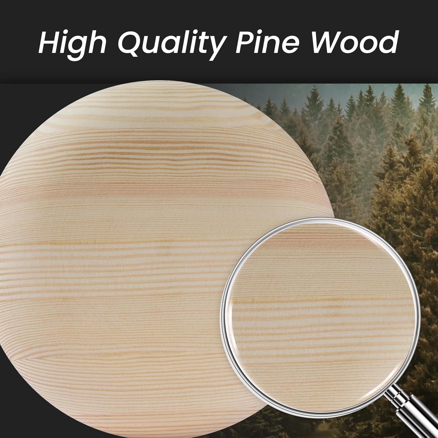 Repa Market ø4" Inch Wooden Air Diffuser - Adjustable Pine Tree Sauna Air Vent Cover - Round Wood Air Intake, Supply and Exhaust Indoor Ventilation Deflector - Round Ducting, Home, Sauna Accessories