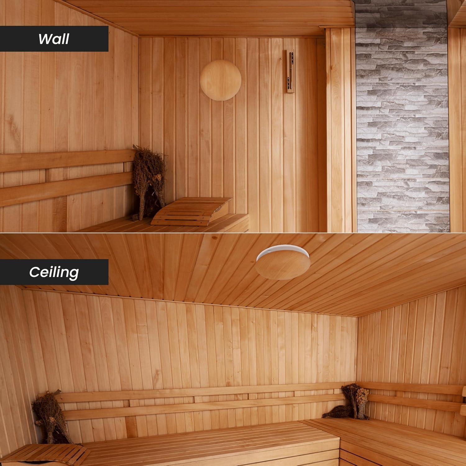 Repa Market ø4" Inch Wooden Air Diffuser - Adjustable Pine Tree Sauna Air Vent Cover - Round Wood Air Intake, Supply and Exhaust Indoor Ventilation Deflector - Round Ducting, Home, Sauna Accessories