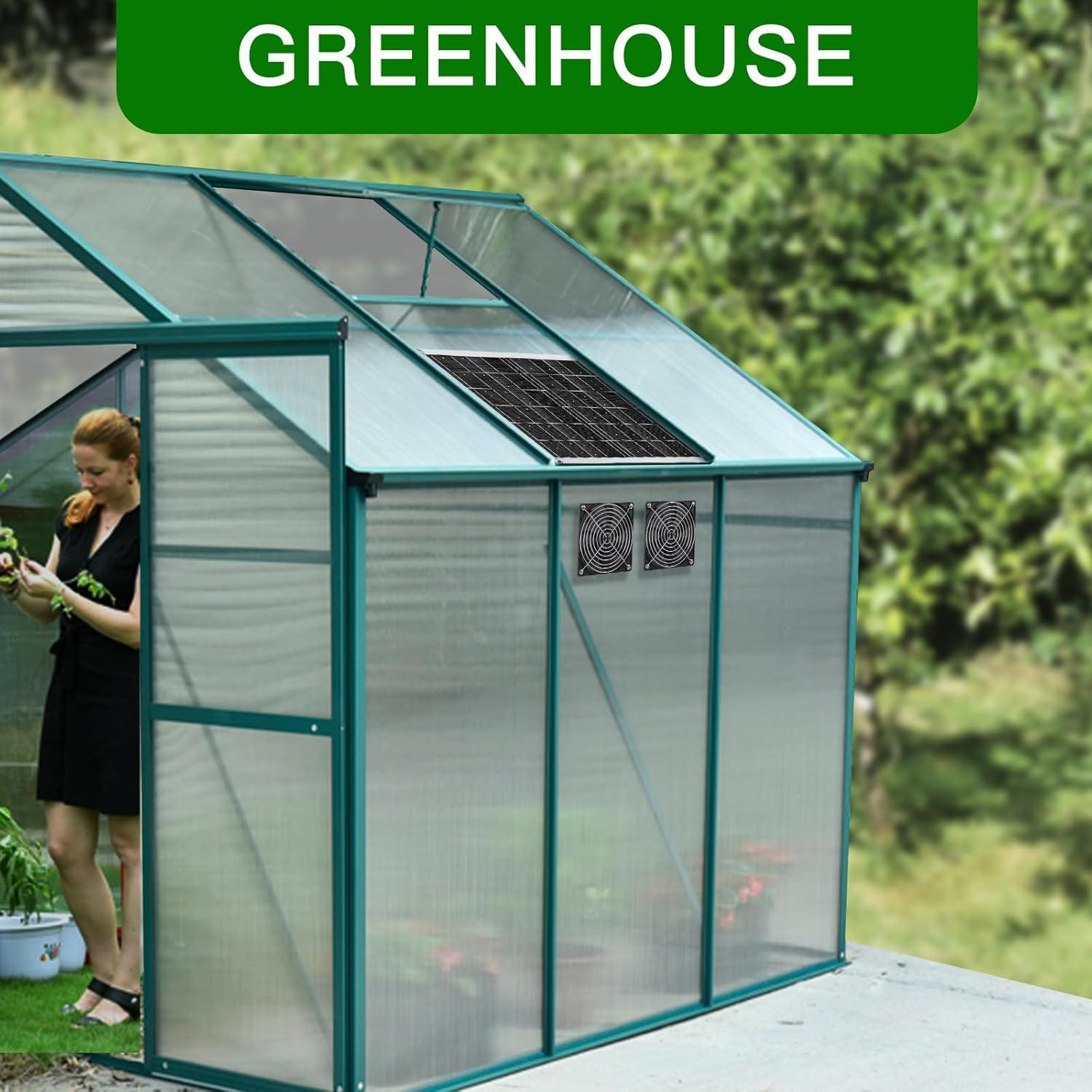 Ventilador Solar ZINIKIF 15W Doble IP67 para Invernaderos