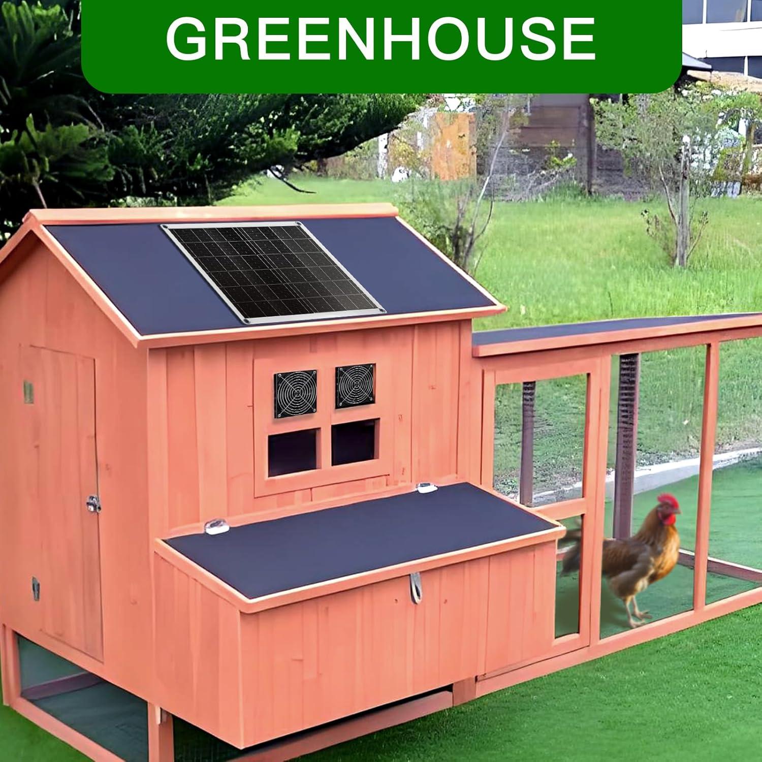 Ventilador Solar ZINIKIF 15W Doble IP67 para Invernaderos