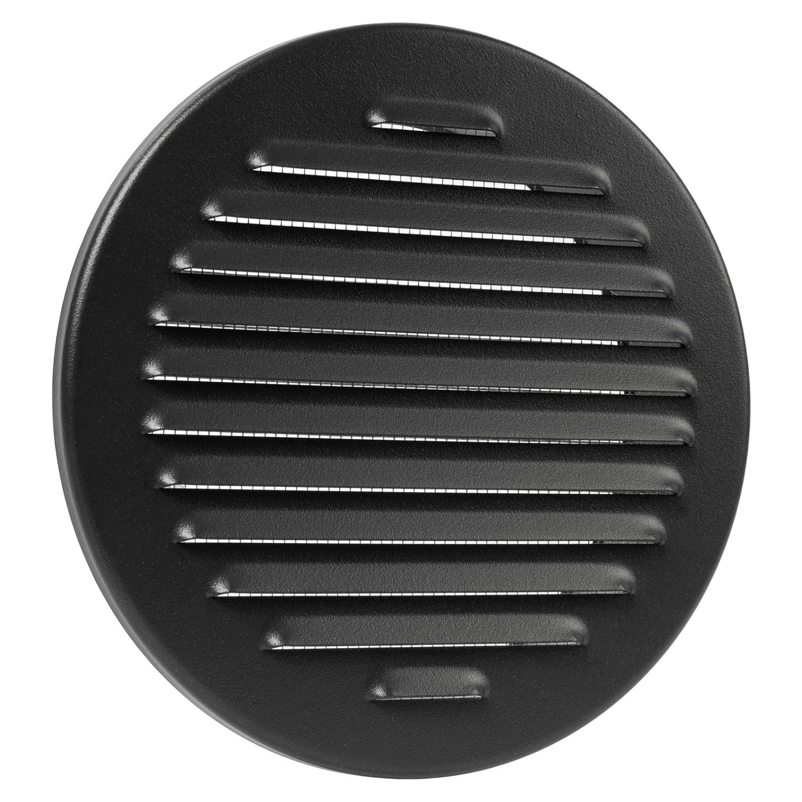 Rejilla de Ventilación Circular 15.24 cm Vent Systems Negra