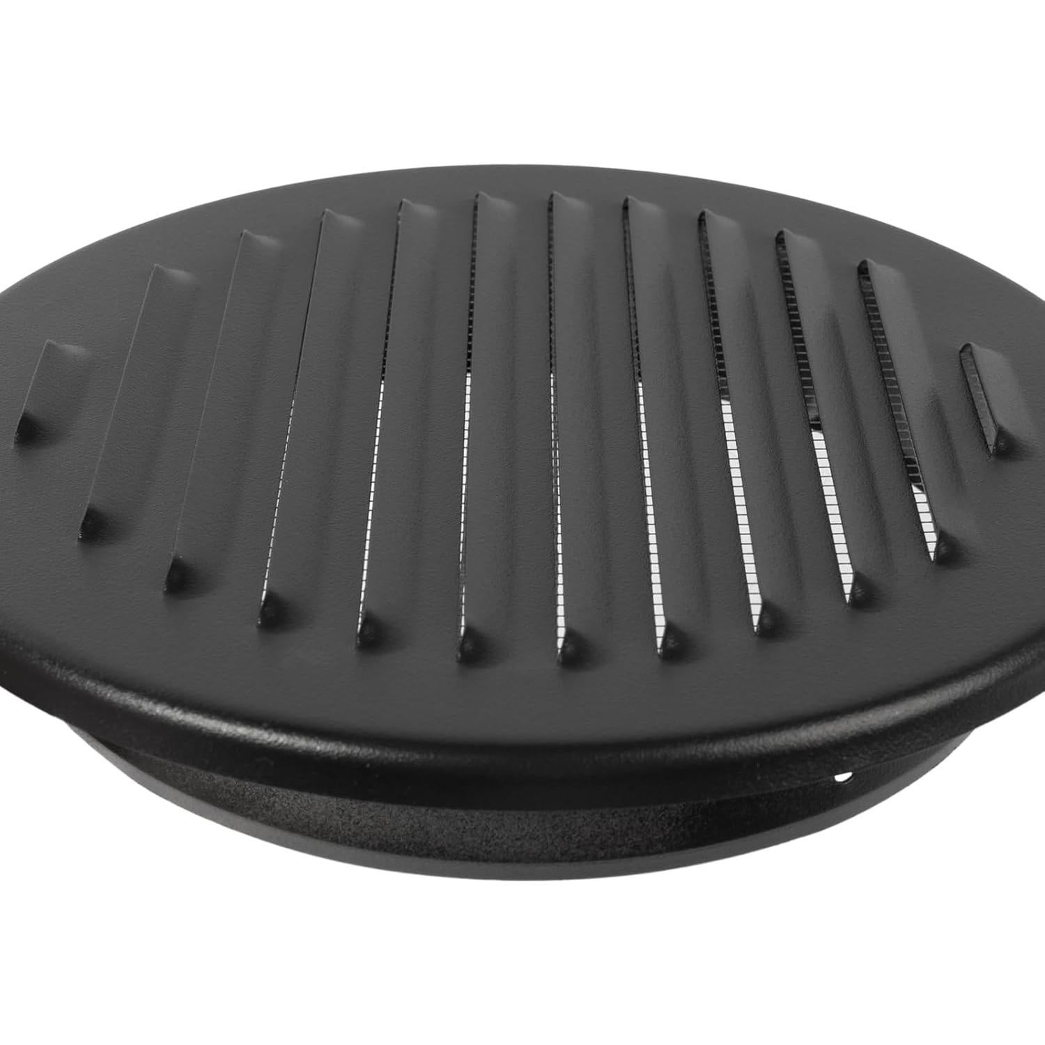 Rejilla de Ventilación Circular 15.24 cm Vent Systems Negra