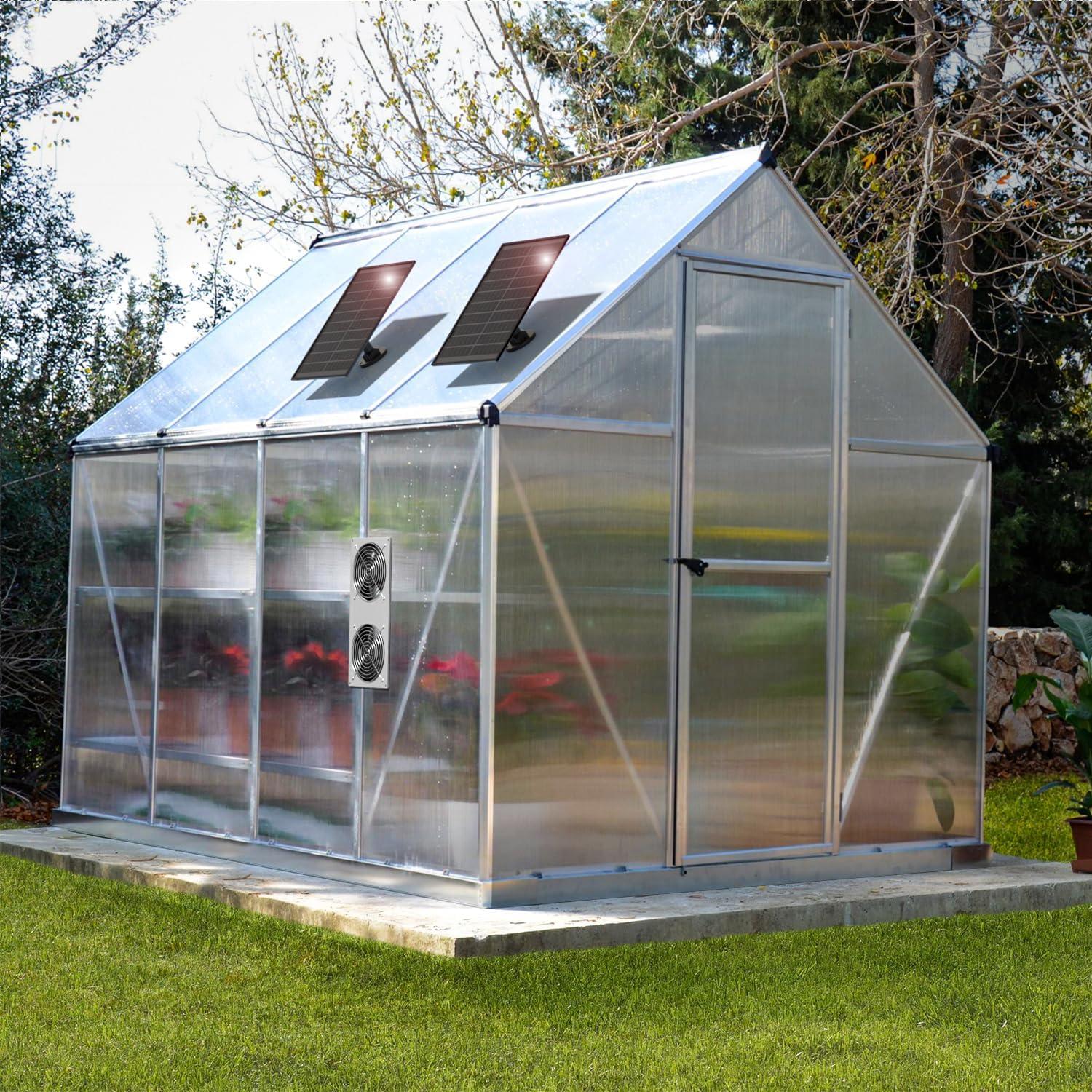 Ventilador Solar Doble AntPay 20W IPX7 para Invernadero