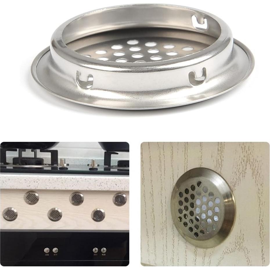 20 Ventilaciones Circulares de Acero Inoxidable 53mm FOCCTS