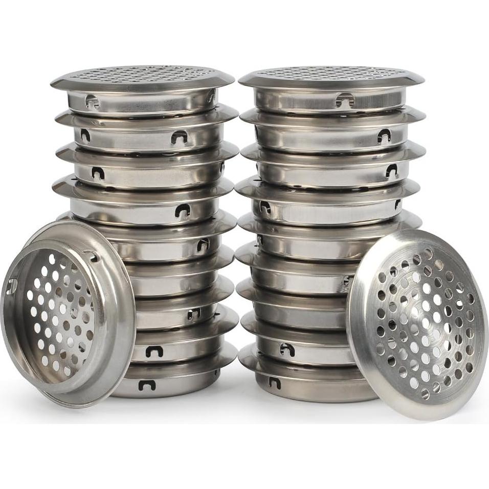 20 Ventilaciones Circulares de Acero Inoxidable 53mm FOCCTS