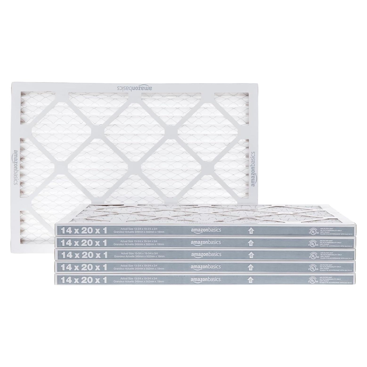 Filtros de Aire Amazon Basics MERV 8 34.9x50.2x1.9 cm Paquete de 6