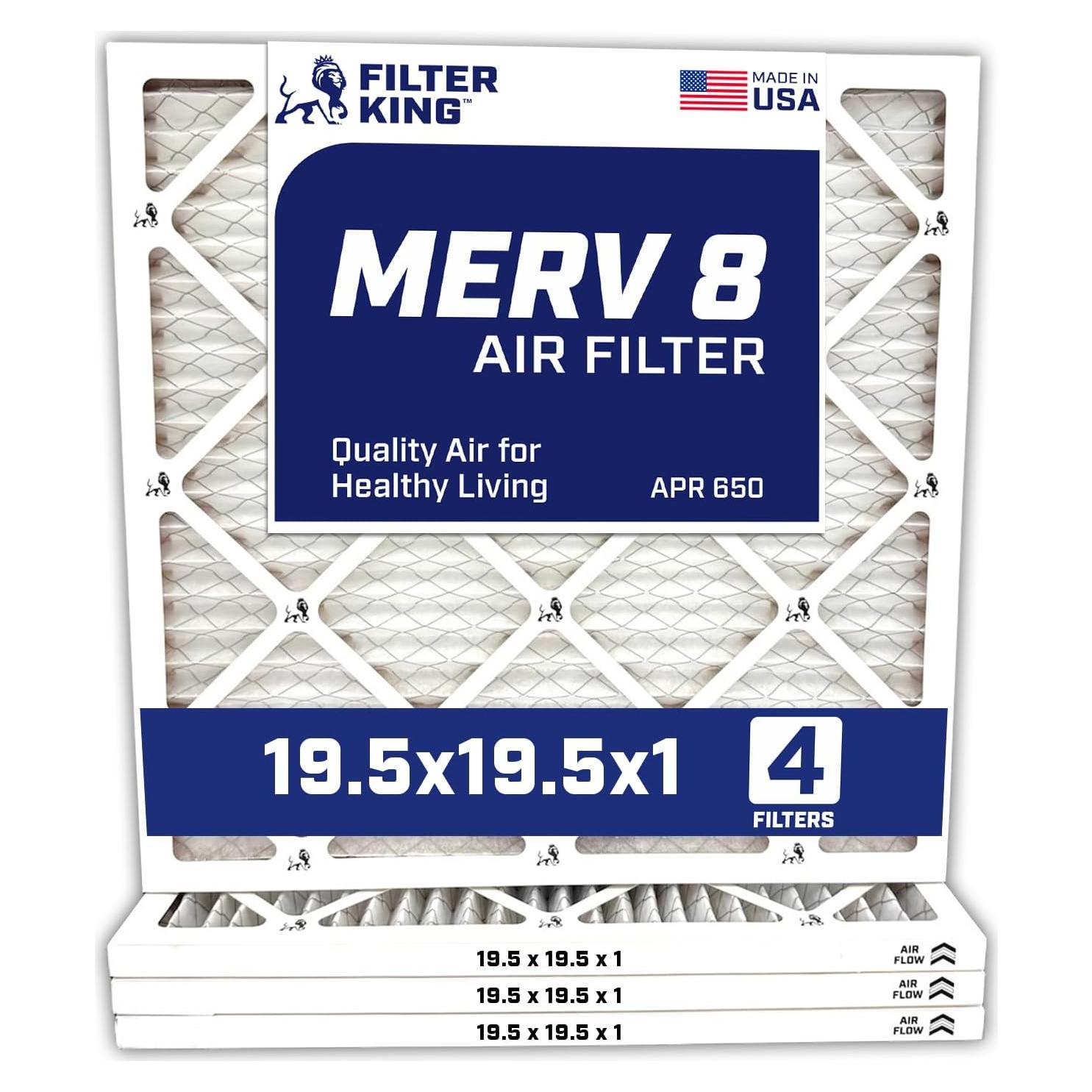 Filtro de Aire Filtro Rey MERV 8 19.5x19.5x1.9 cm - 4 Pack