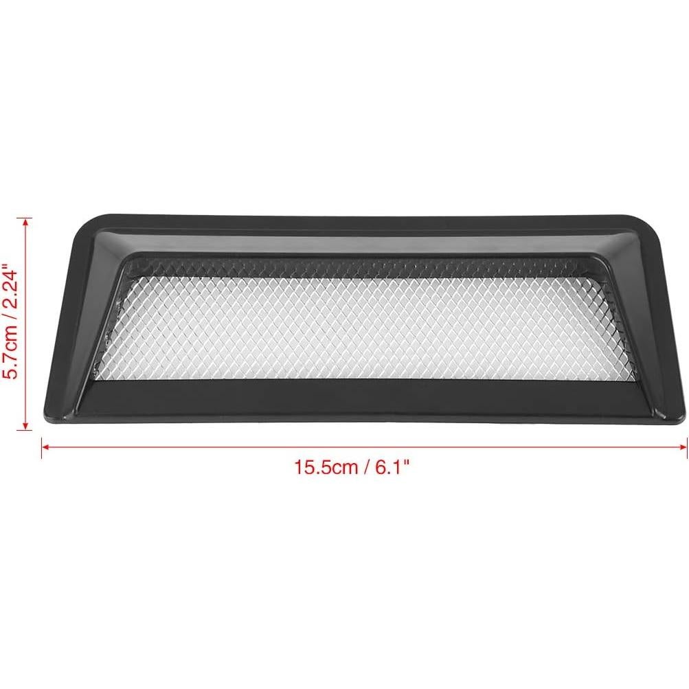 Cubierta de Entrada de Aire Decorativa X AUTOHAUX 2 Piezas Negro 15.5x5.7cm
