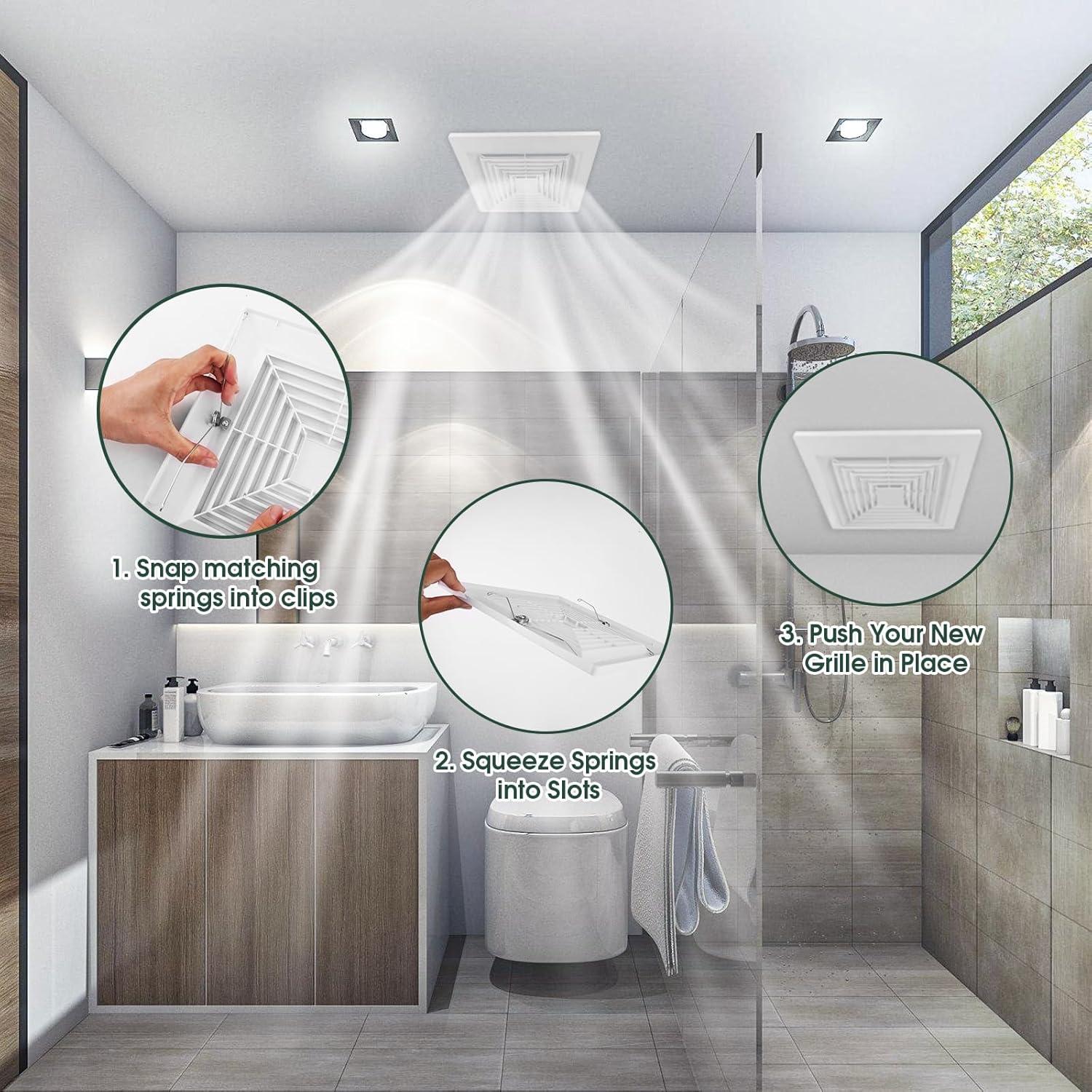 Cubierta de Ventilador de Extractor TIHCXNY 9x9 cm 3 Piezas