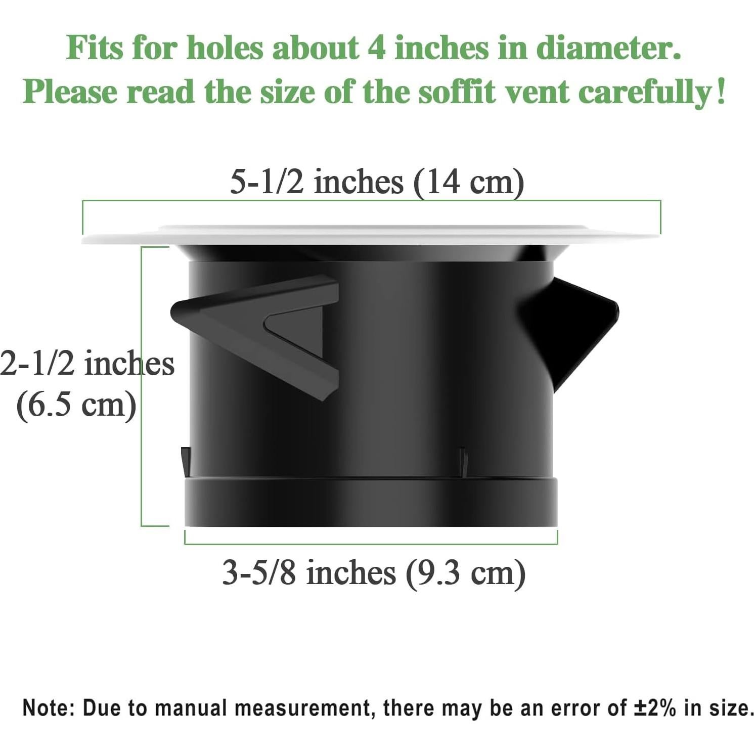 Rejillas de Soffit 4" ABS CuteHook - 2 Paquetes Ventilación