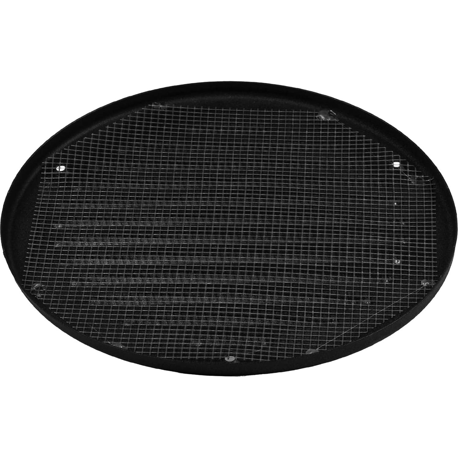 Cubierta de Ventilación Redonda 18.5cm Acero Inoxidable Negro - 5 Pzas