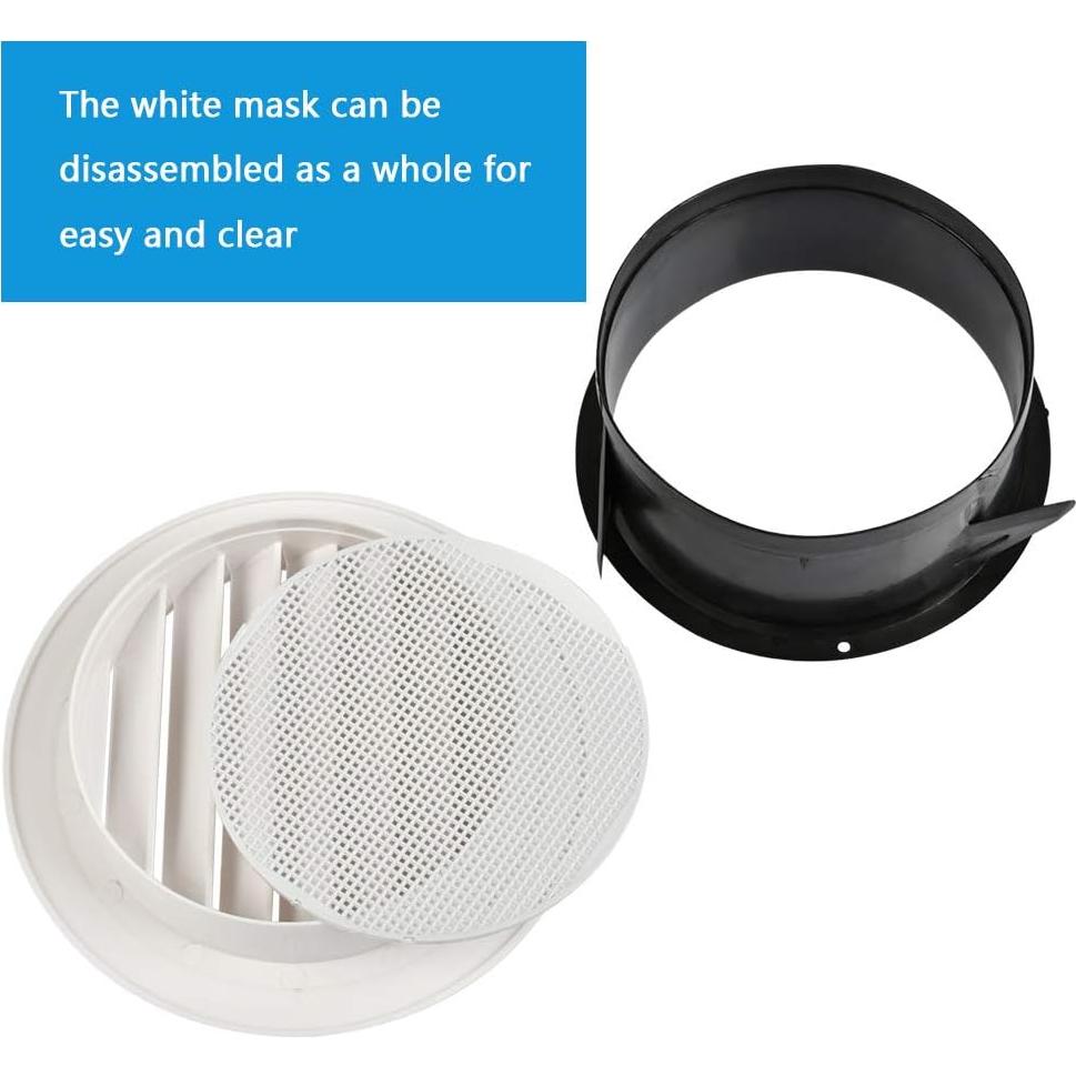 Rejilla de Ventilación Redonda FOCCTS 20.32 cm ABS Blanca