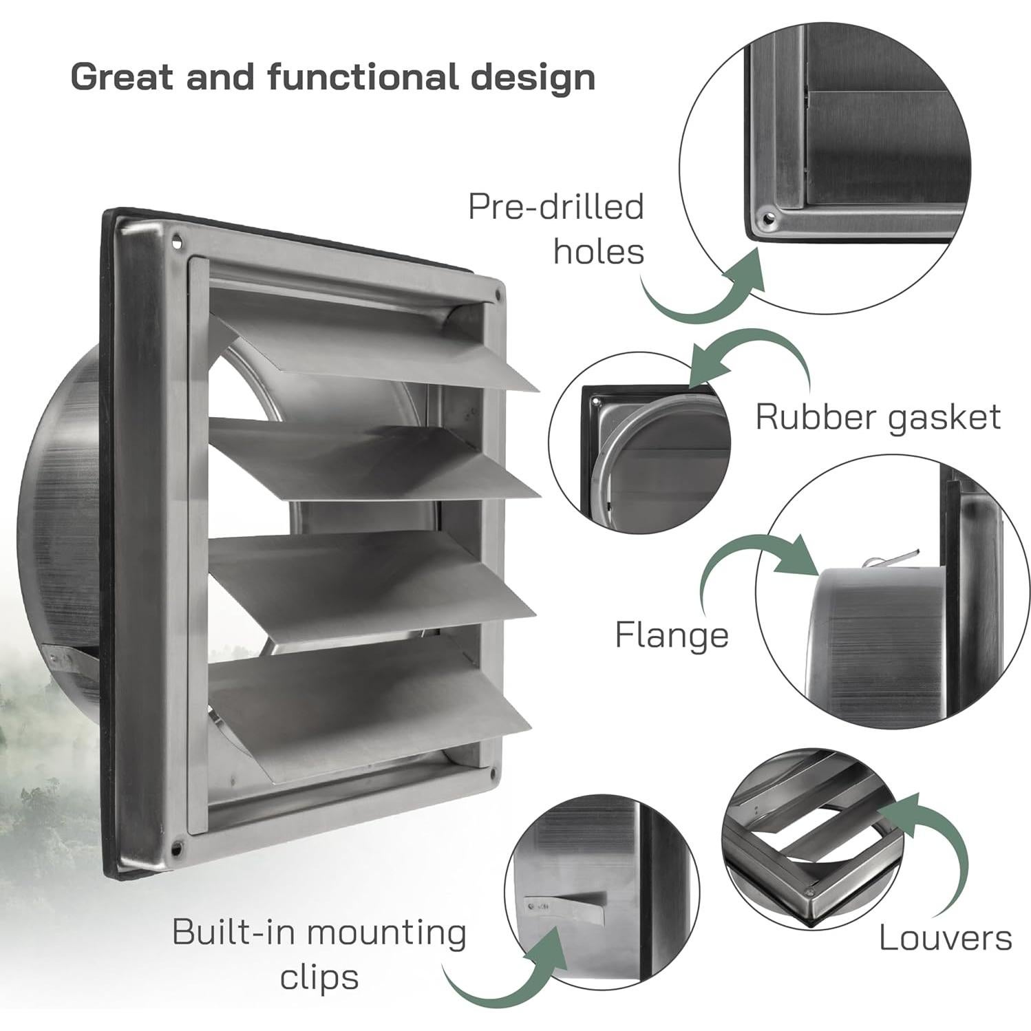 Cubierta de Ventilación de Escape de Aire Vent Systems 15 cm