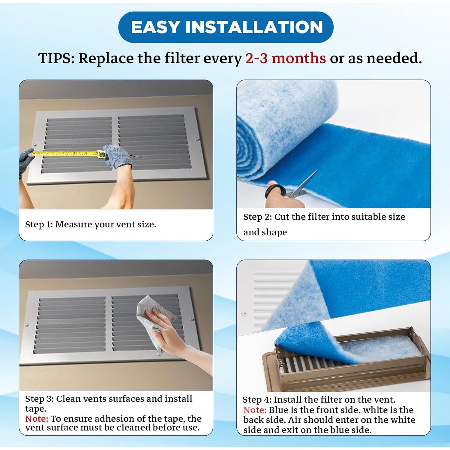 Filtros de Ventilación de Aire Lisol F1 12x120" MERV 8