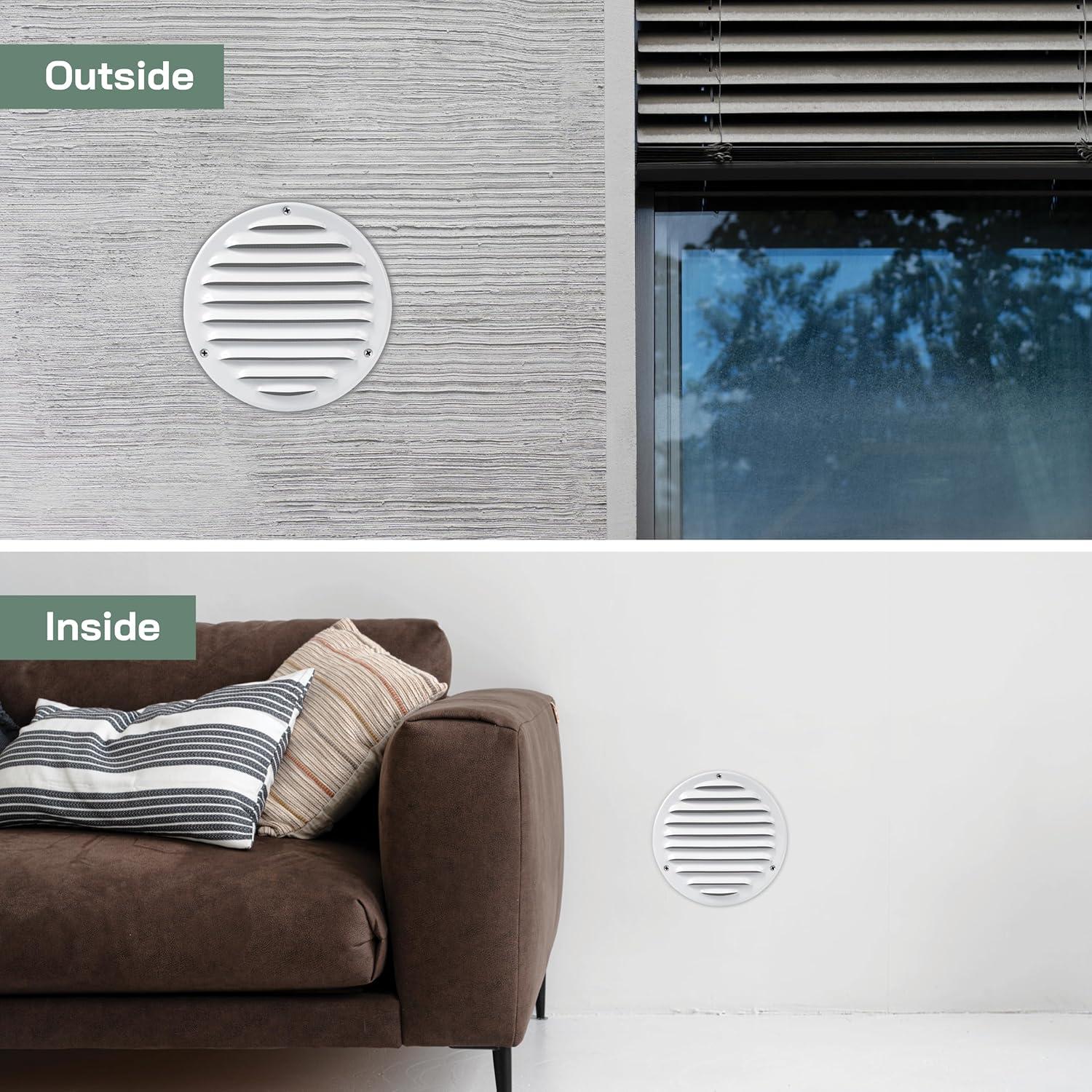 Cubierta de Ventilación Redonda 5" Blanca Vent Systems - Paquete de 5