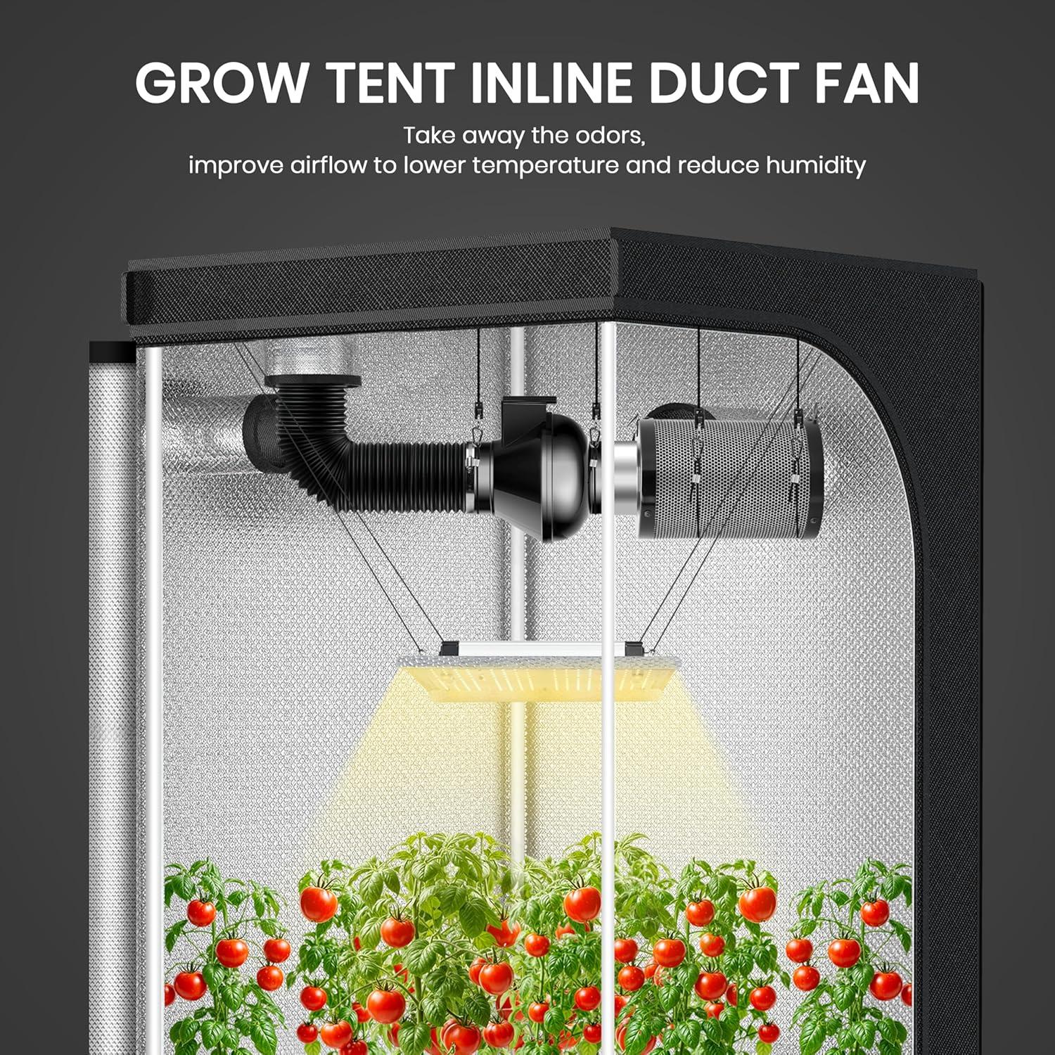 Ventilador Inline InfiniPower 4" 195 CFM con Controlador