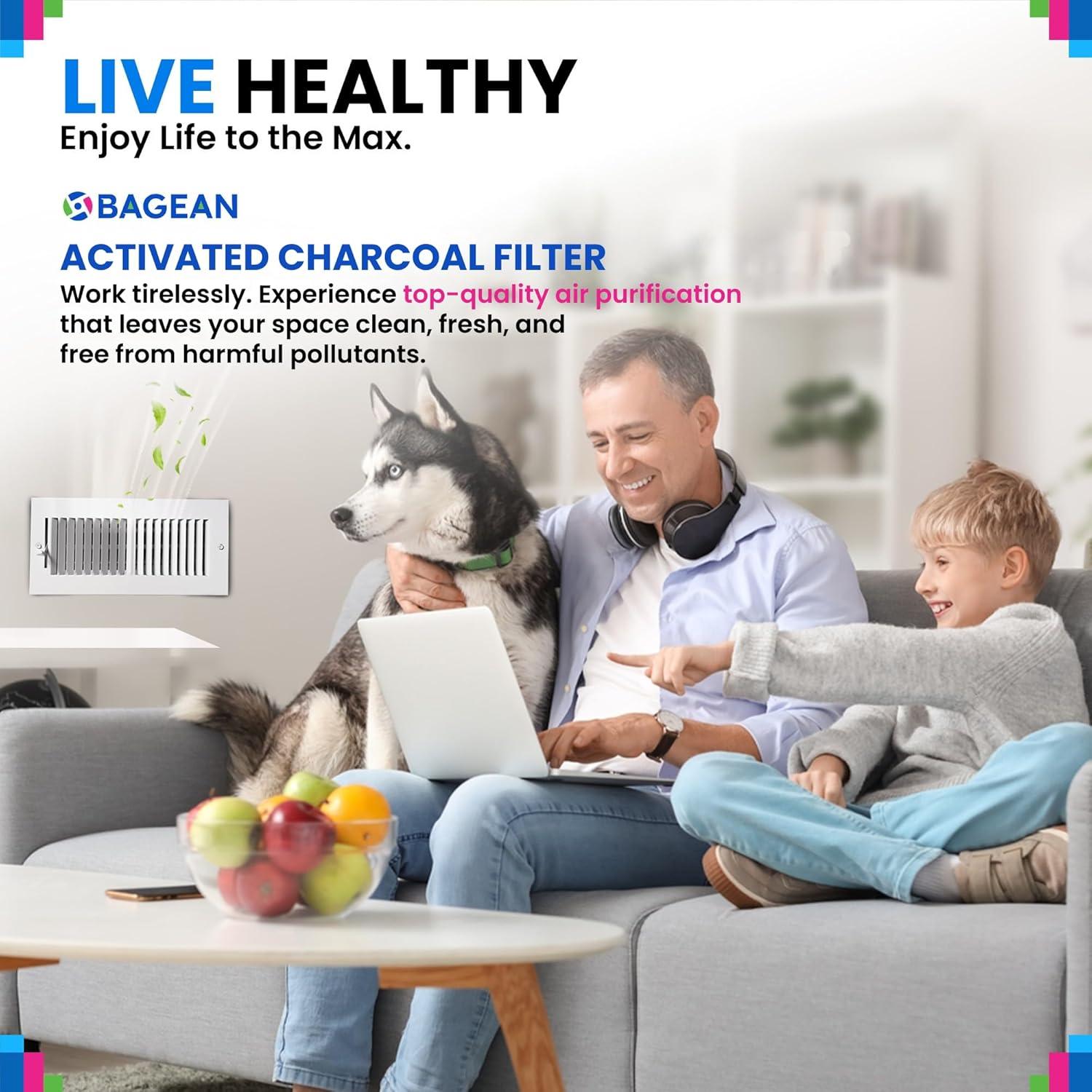 Filtro de Carbono Activado Bagean 15.24x121.92 cm - Purificador de Aire