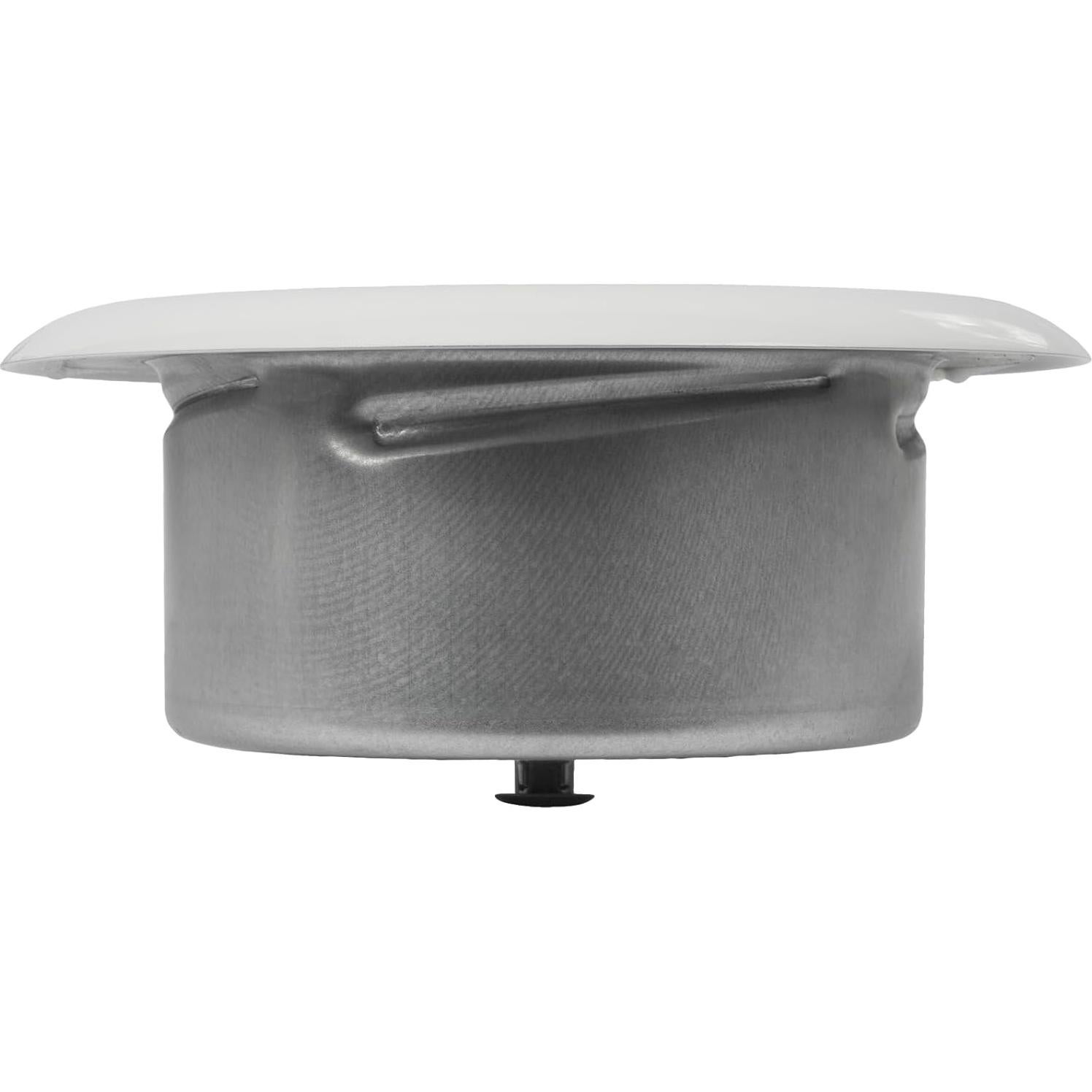 Repa Market ø4" Inch White Steel Air Supply Diffuser - Adjustable Valve for Optimal Airflow - Quiet Air Intake - Exhaust Ventilation - Round Ducting Terminations - Curved Opening - Classic Design