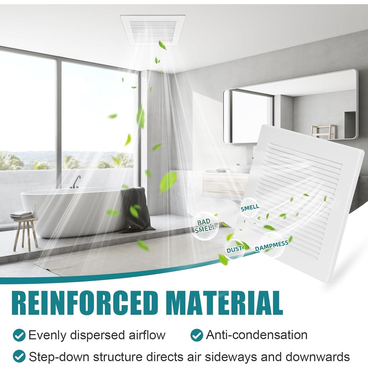 Cubierta de Ventilador de Extractor PTLEVYN 30.48x30.48cm Blanco