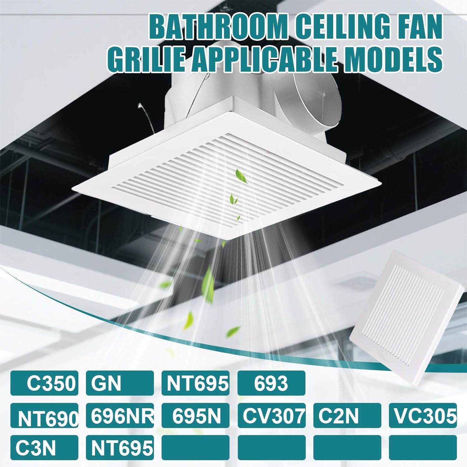 Cubierta de Ventilador de Extractor PTLEVYN 30.48x30.48cm Blanco