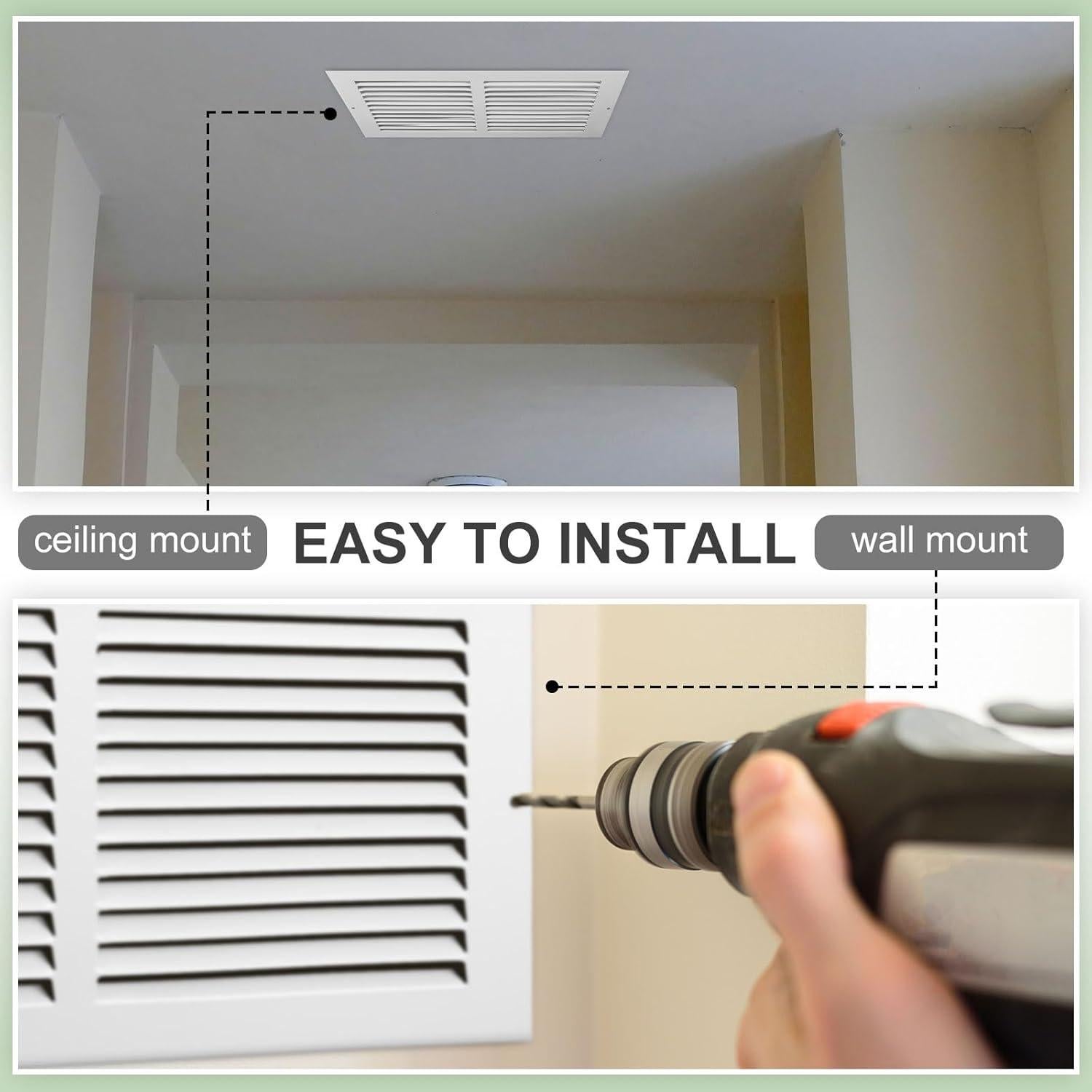 Cubiertas de Ventilación Pelopy 6 Pcs Metal Blanco 35.6x15.2 cm