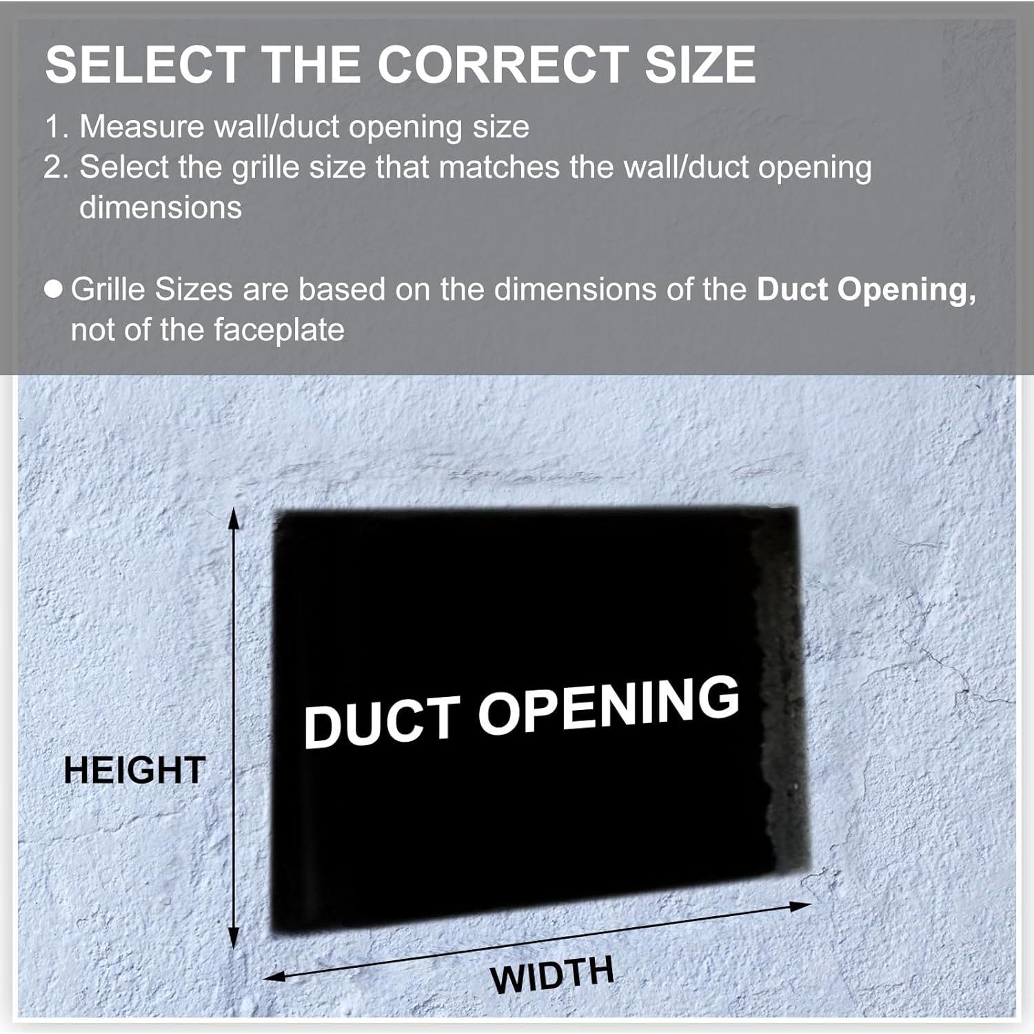 Cubiertas de Ventilación Pelopy 6 Pcs Metal Blanco 35.6x15.2 cm