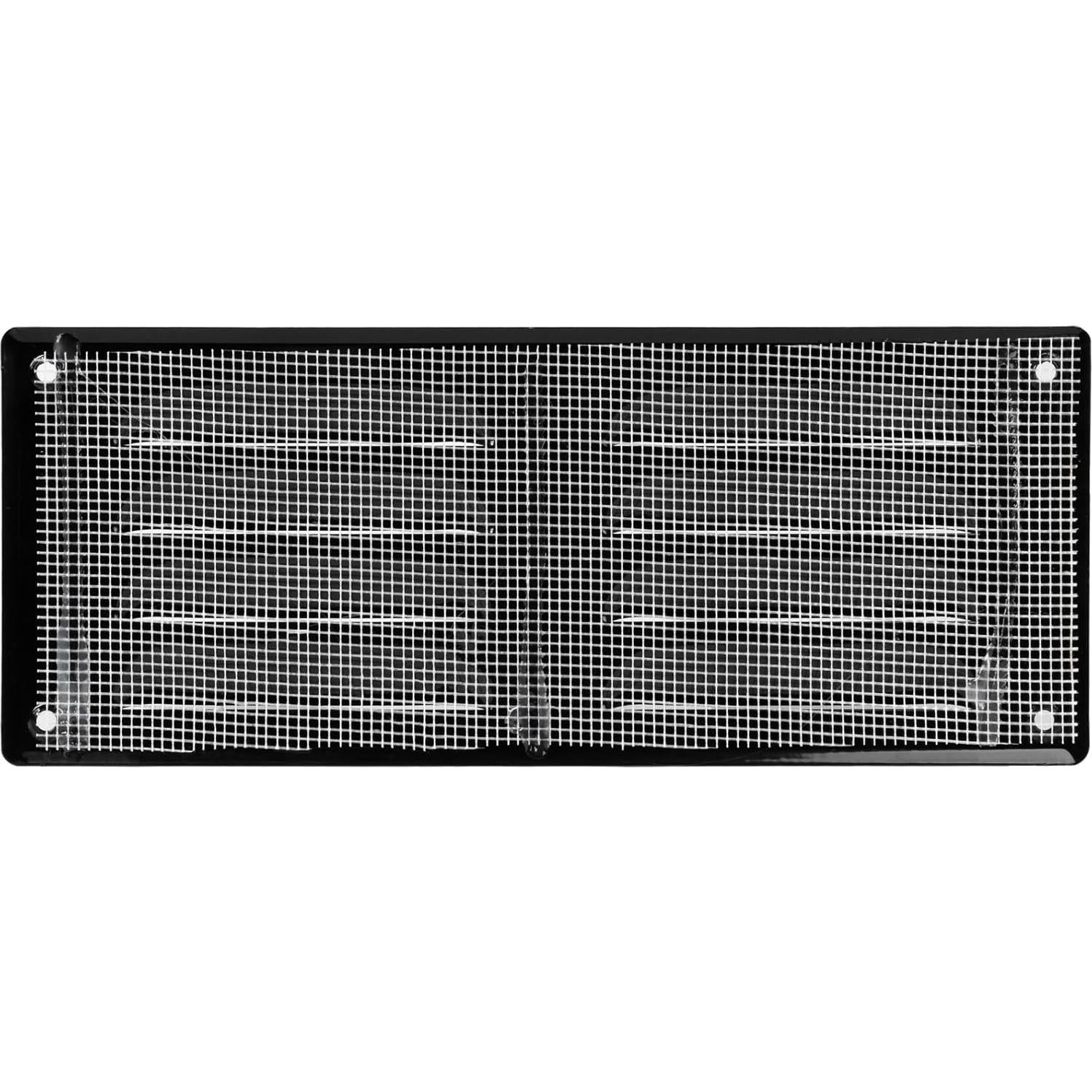 Repa Market 10" x 4" Inch (Outer Dimensions) Black Air Vent Cover - Steel Return Air Grilles - for Ceiling and Sidewall - HVAC - with Protection Screen (10.24" x 4.13" Inch)