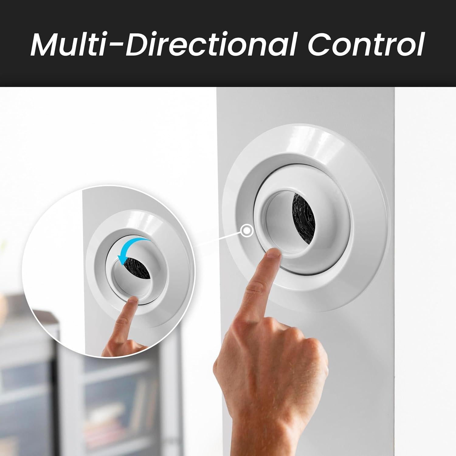 Difusor de Aire Redondo Repa Market 10 cm Ajustable Blanco