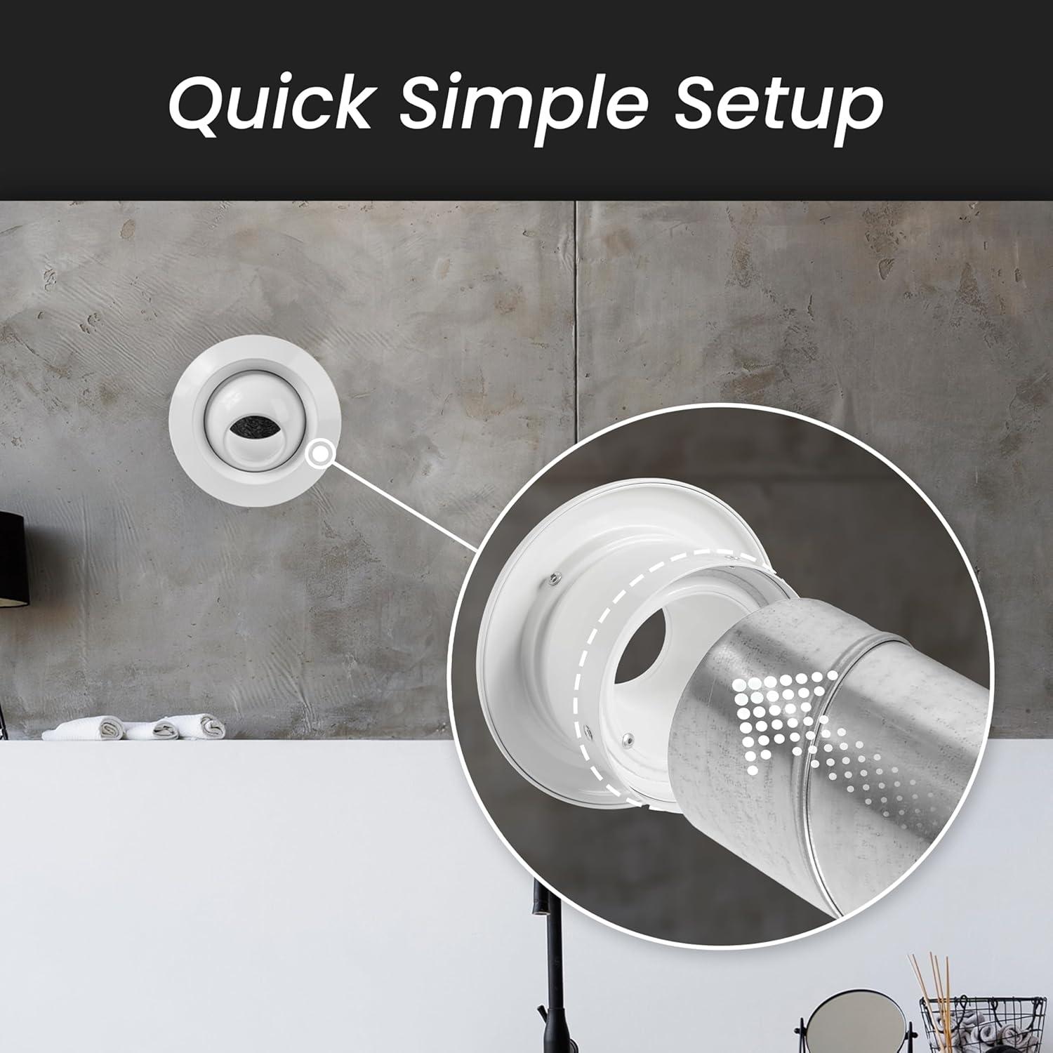 Difusor de Aire Redondo Repa Market 10 cm Ajustable Blanco