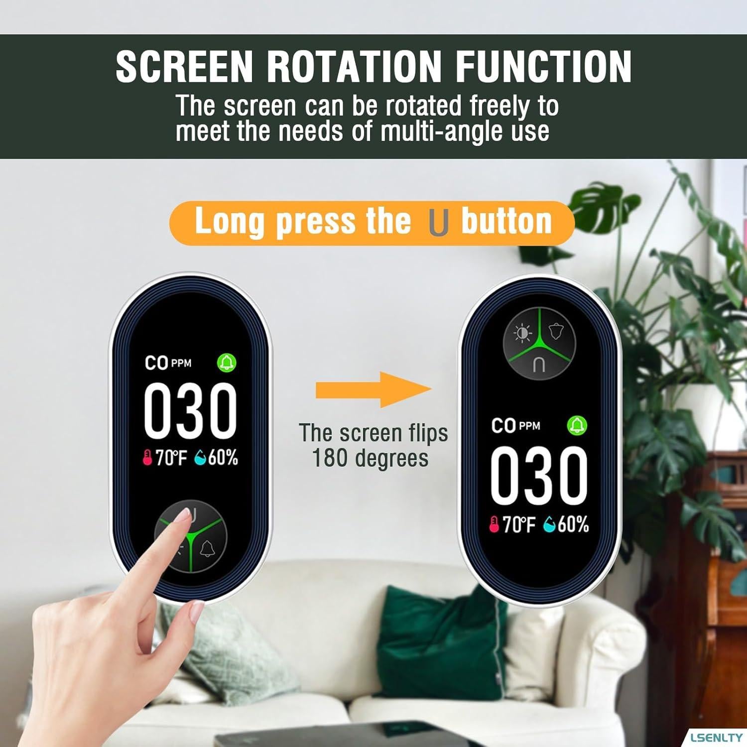 Detector de Monóxido de Carbono Enchufable LSENLTY 2 Piezas
