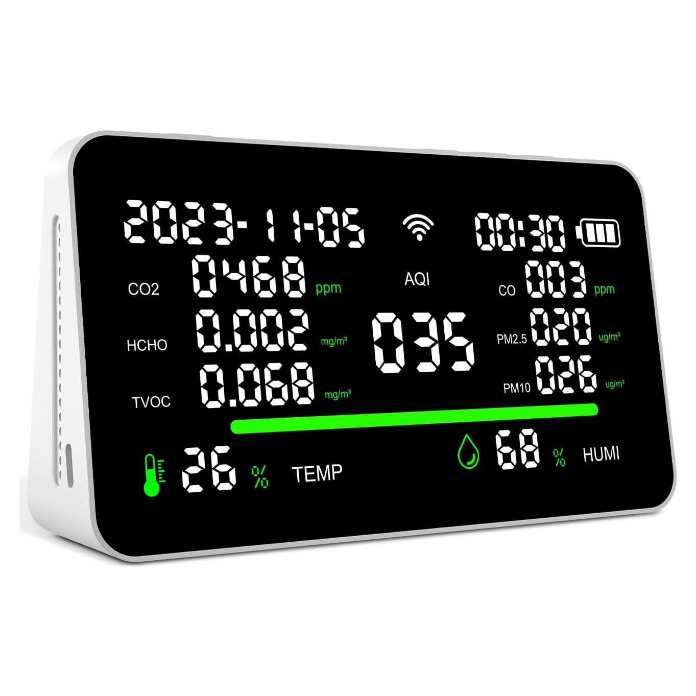 Monitor de Calidad del Aire MGNBDY AIR-11-1 11-en-1 Portátil