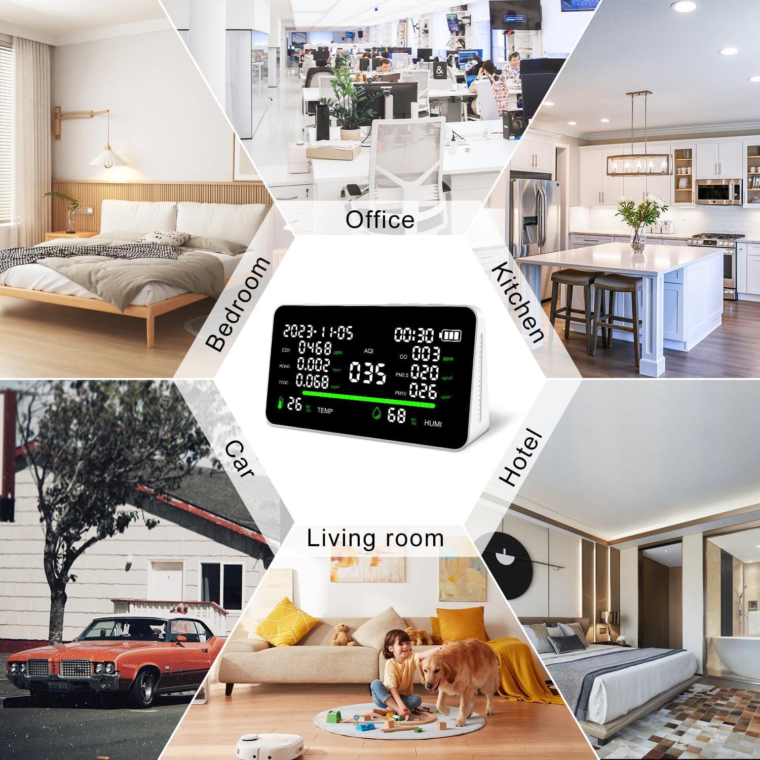 Monitor de Calidad del Aire MGNBDY AIR-11-1 11-en-1 Portátil