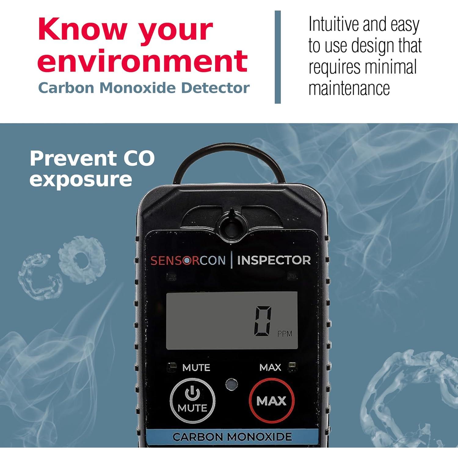 Detector de Monóxido de Carbono Portátil Sensorcon INS2-CO-01