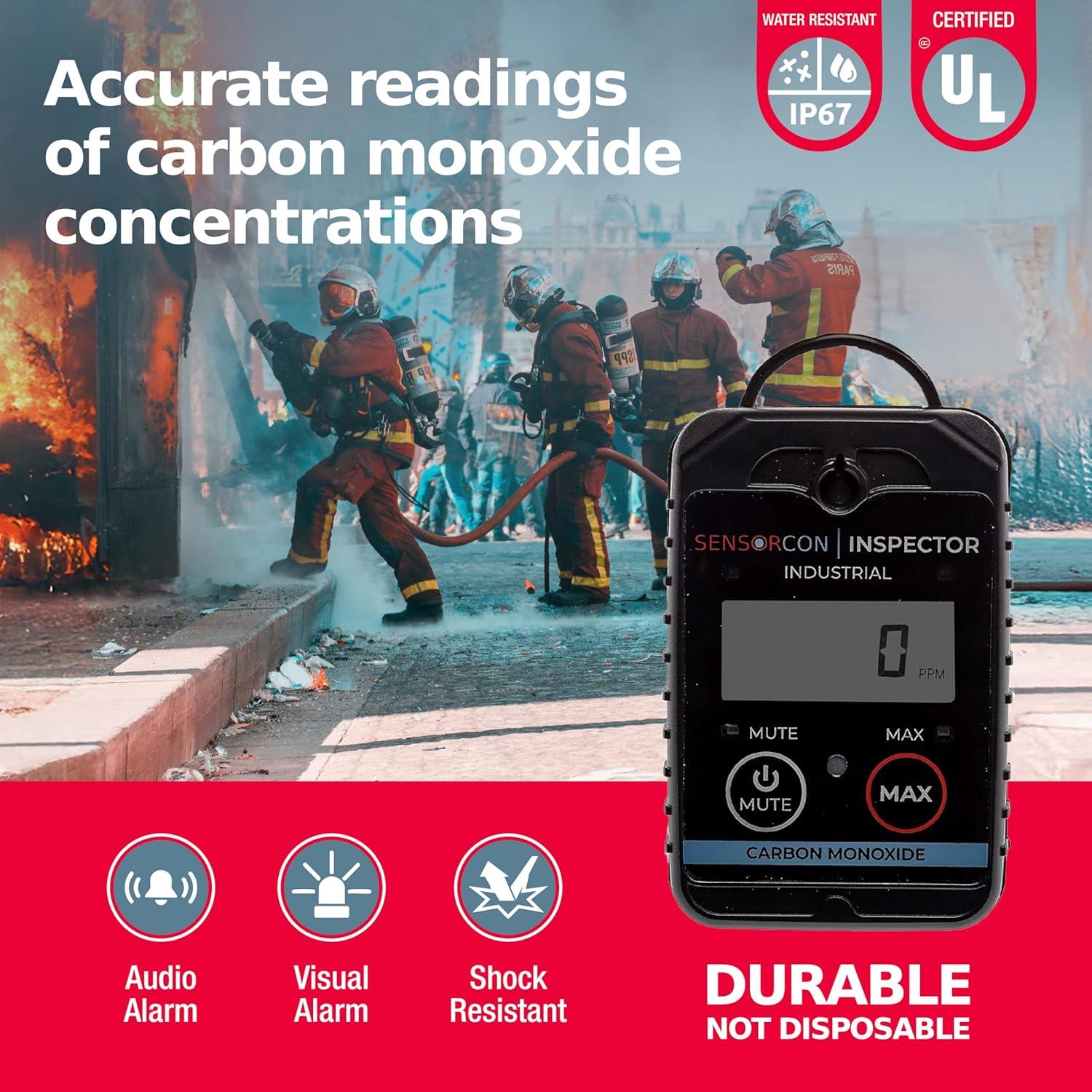 Detector de Monóxido de Carbono Portátil Sensorcon INS2-CO-01