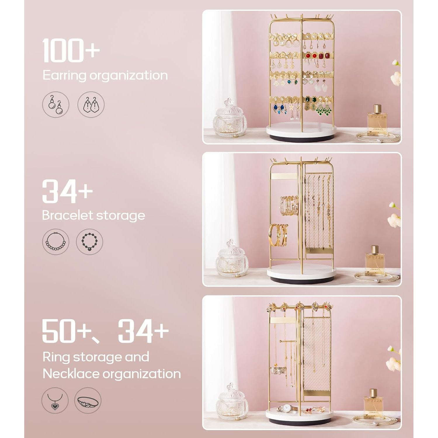 Soporte de Joyería Homde HJ007 Rotatorio para Tocador