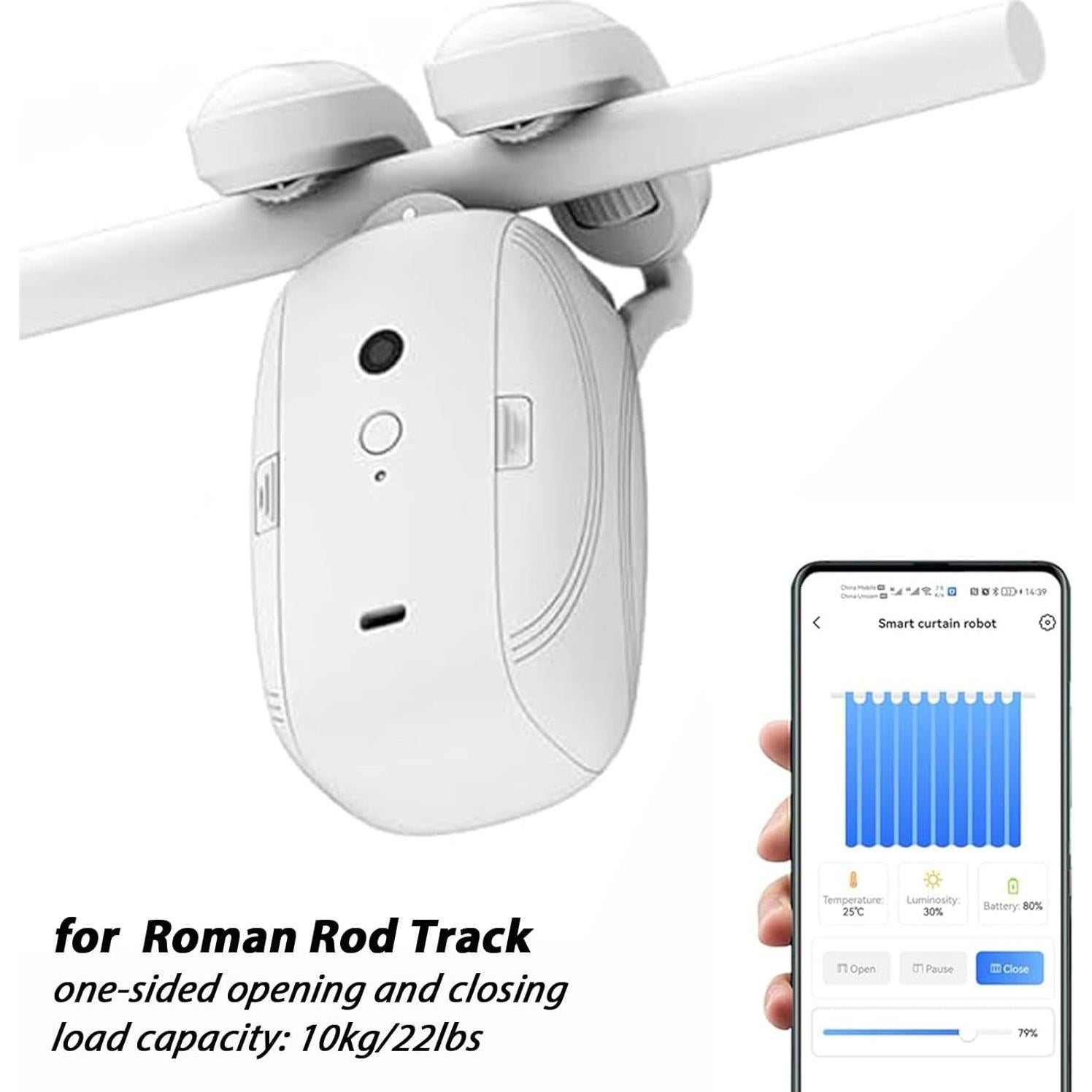 Abridor de Cortinas Automático WQV para Rieles Romanos 10kg