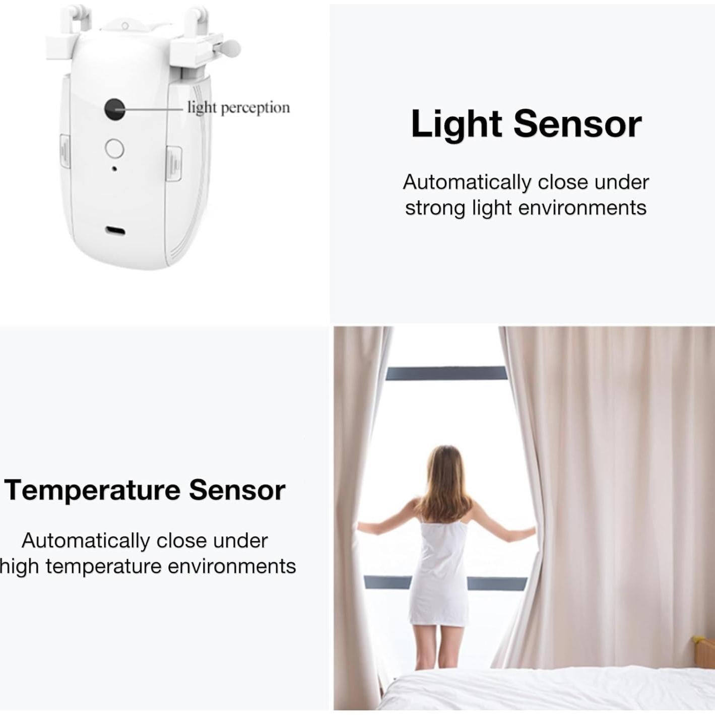 Abridor de Cortinas Automático WQV para Rieles Romanos 10kg